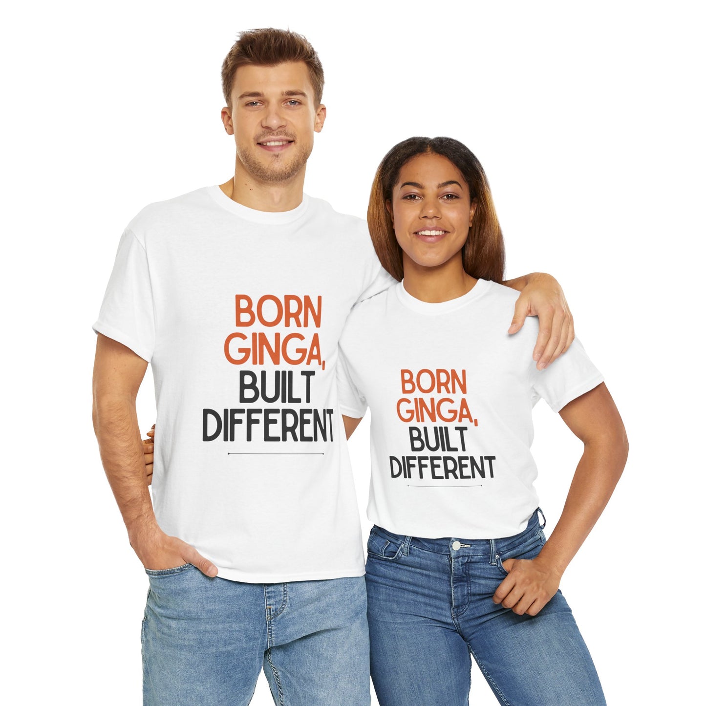 Born Ginga Unisex Heavy Cotton Tee - Celebrate Uniqueness, Casual Wear, Gift for Friends, Everyday Comfort, Statement T-Shirt