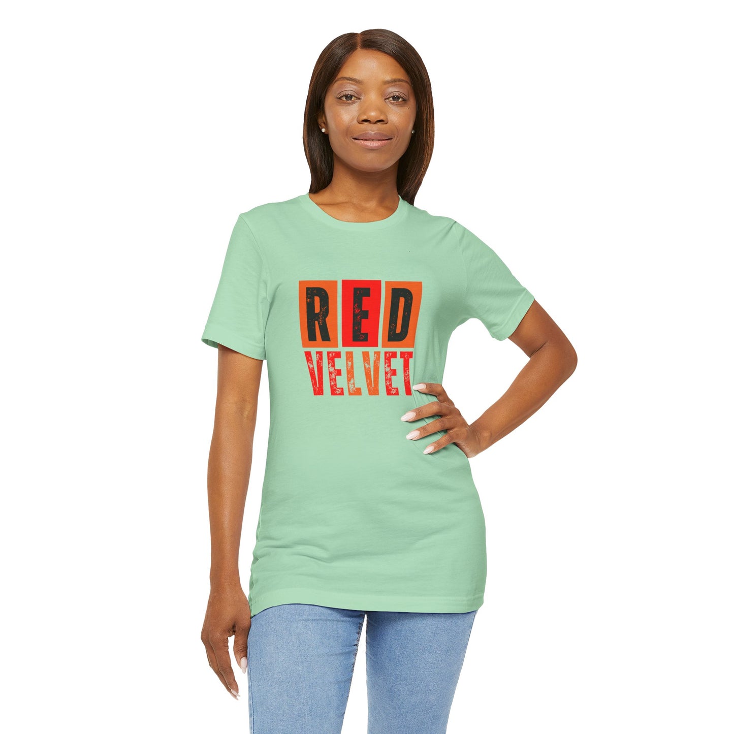 Red Velvet T-Shirt - Unisex Jersey Tee, Music Lover Gift, Concert Apparel, Casual Wear, Cute Graphic Tee, Gift for Her