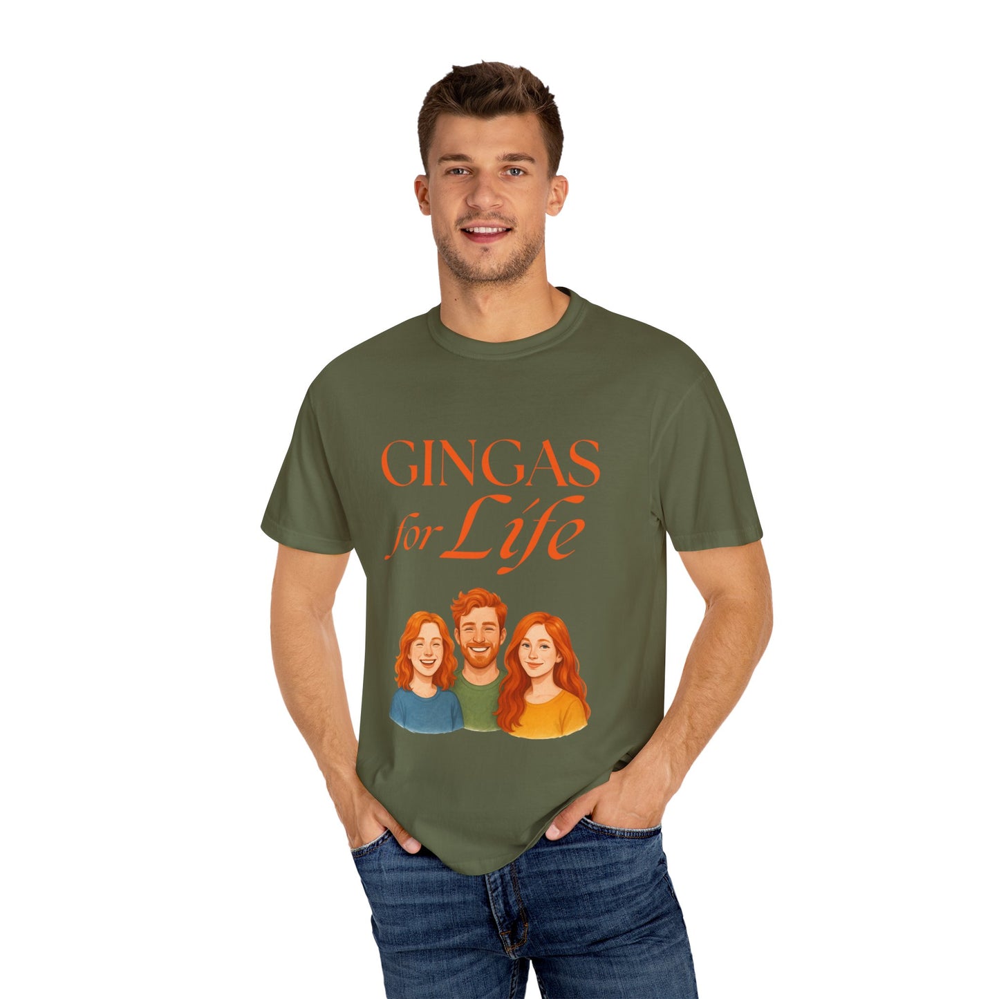 Gingas for Life T-Shirt, Fun T-Shirt for Redheads, Unisex Gift for Friends, Casual Wear, Celebration Tee