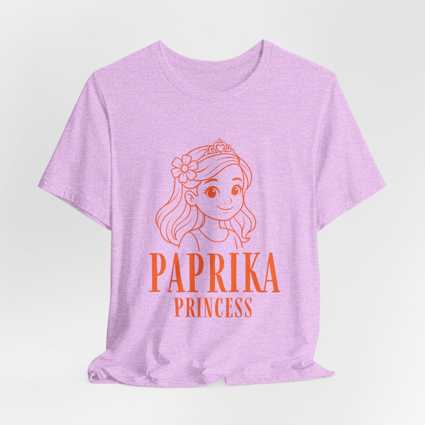 Paprika Princess Unisex Tee - Cute Graphic T-Shirt for Girls, Fun Casual Wear, Birthday Gift, Princess Theme, Gift for Kids