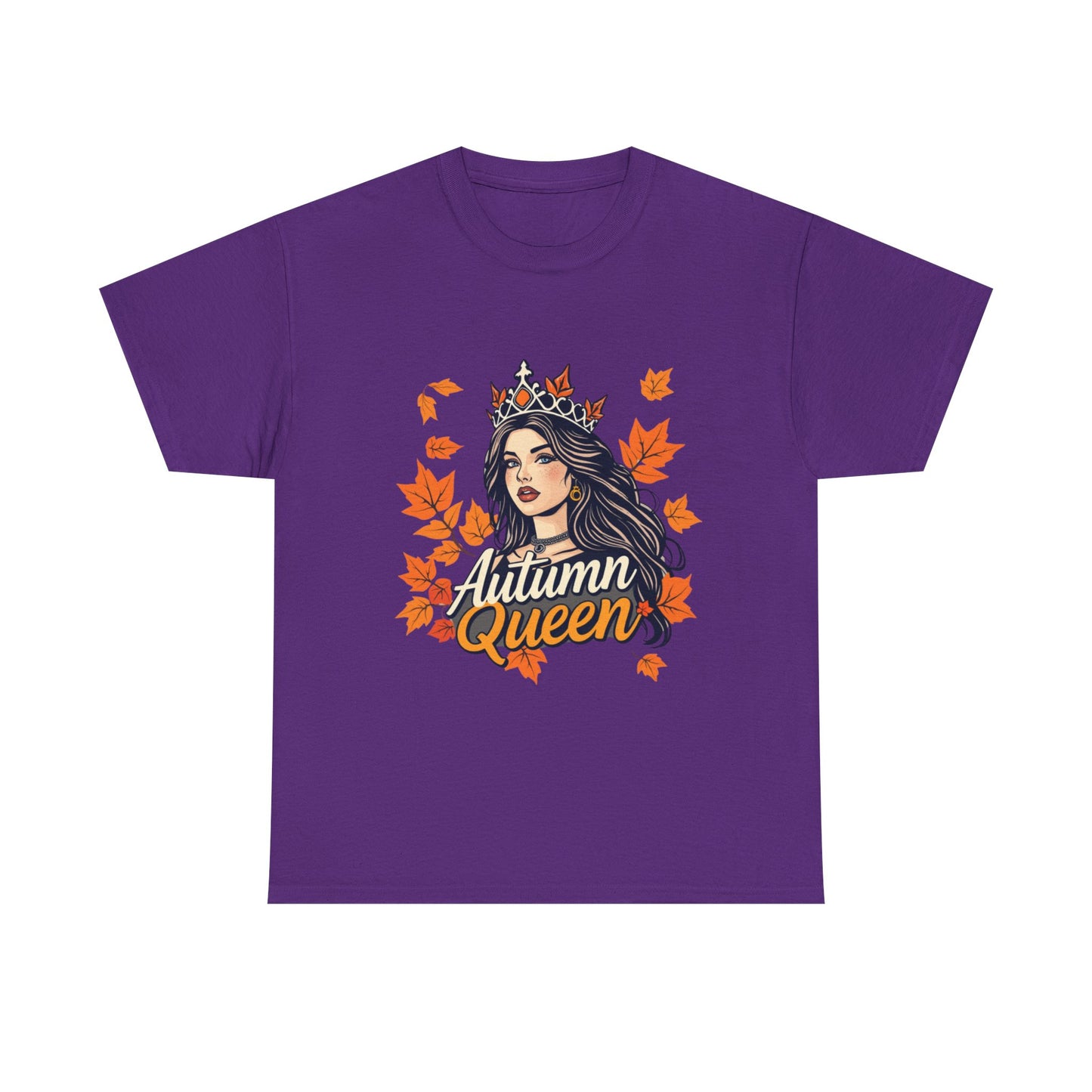 Autumn Queen Heavy Cotton Tee, Cozy Fall Shirt, Seasonal Fashion, Gift for Her, Fall Wardrobe Essential