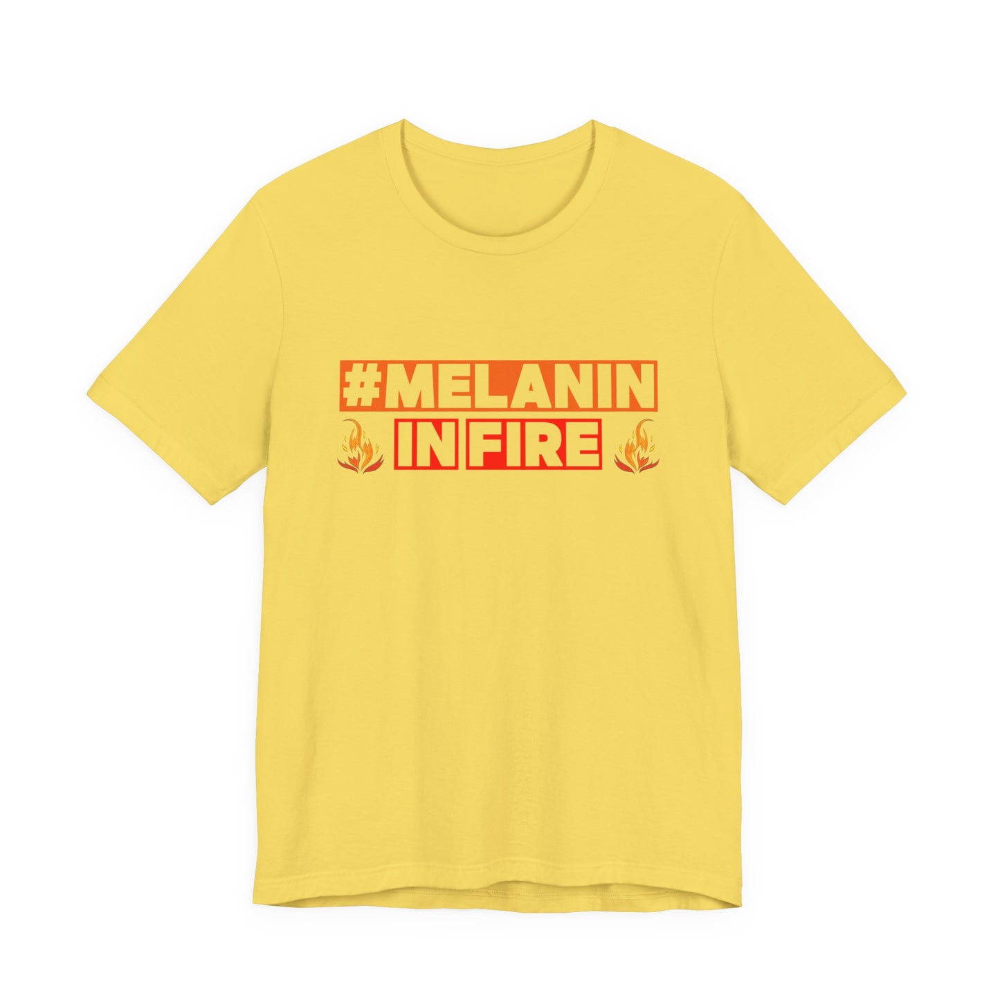 #MELANIN IN FIRE Unisex Jersey Tee, Summer Fashion, Afrocentric Shirt, Gift for Her, All-Occasion Top, Urban Lifestyle Wear