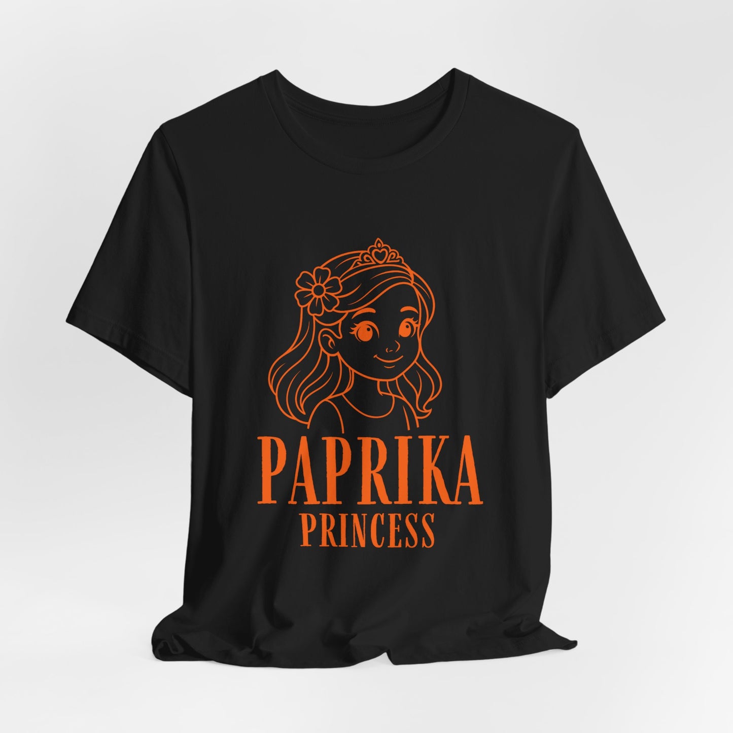 Paprika Princess Unisex Tee - Cute Graphic T-Shirt for Girls, Fun Casual Wear, Birthday Gift, Princess Theme, Gift for Kids
