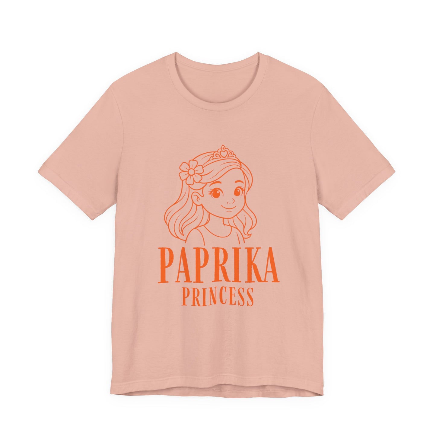 Paprika Princess Unisex Tee - Cute Graphic T-Shirt for Girls, Fun Casual Wear, Birthday Gift, Princess Theme, Gift for Kids