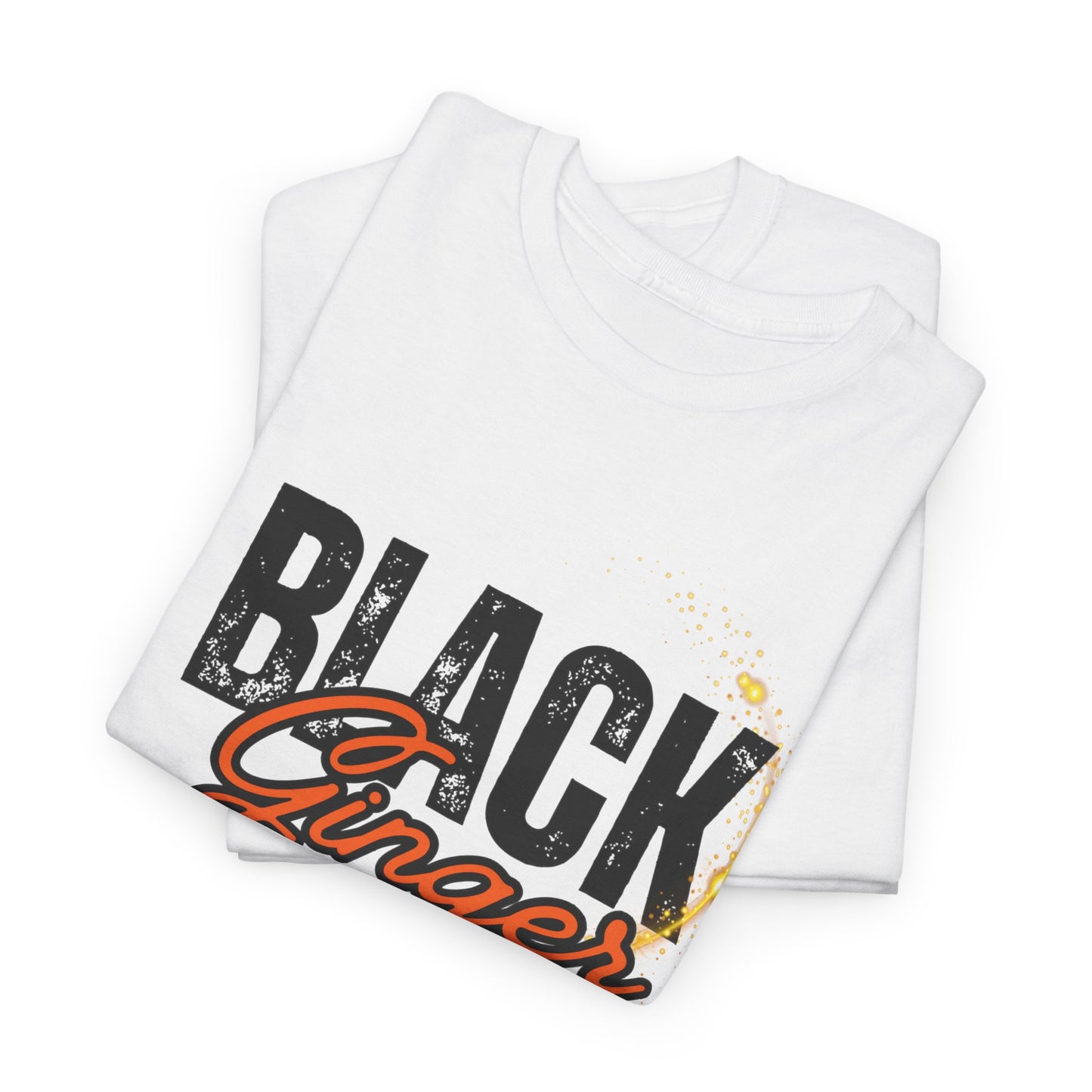 Unisex Heavy Cotton Tee with 'Black Ginger Magic' Design, Empowering Gift for Witches, Everyday Wear, Festivals, Spirituality