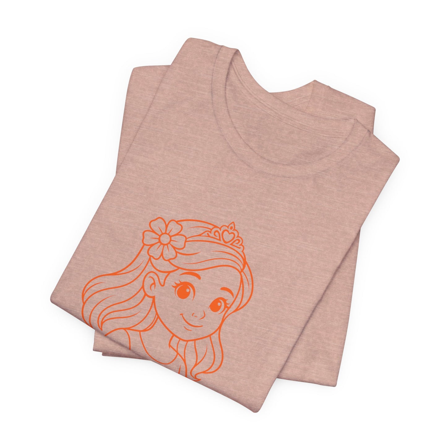 Paprika Princess Unisex Tee - Cute Graphic T-Shirt for Girls, Fun Casual Wear, Birthday Gift, Princess Theme, Gift for Kids