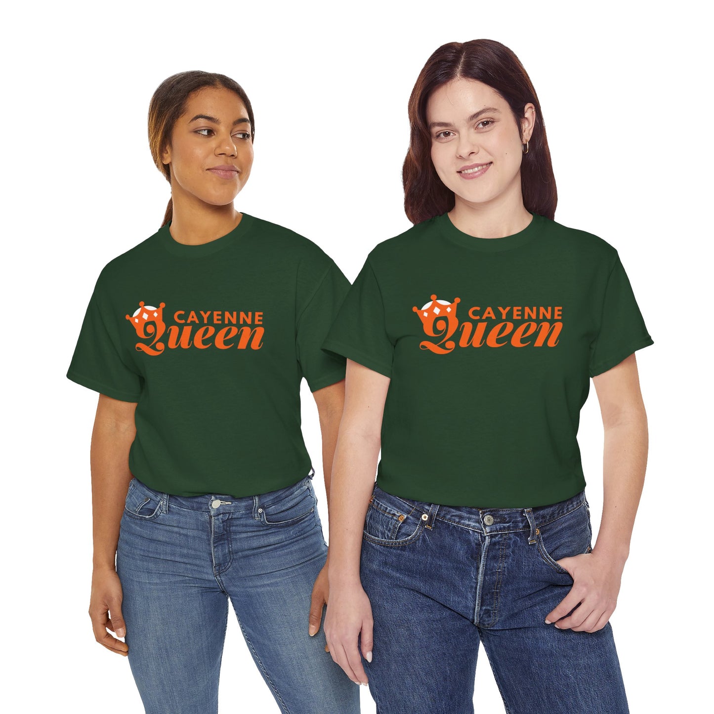 Cayenne Queen Unisex Heavy Cotton Tee, Casual Wear, Gift for Her, Birthday Shirt, Fun Quote Tee, Soft Cotton Top