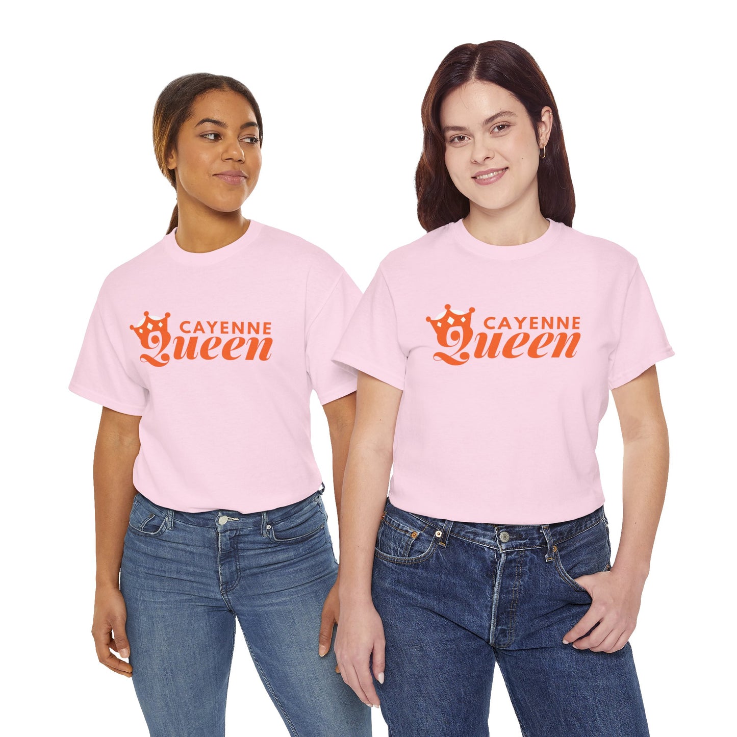 Cayenne Queen Unisex Heavy Cotton Tee, Casual Wear, Gift for Her, Birthday Shirt, Fun Quote Tee, Soft Cotton Top