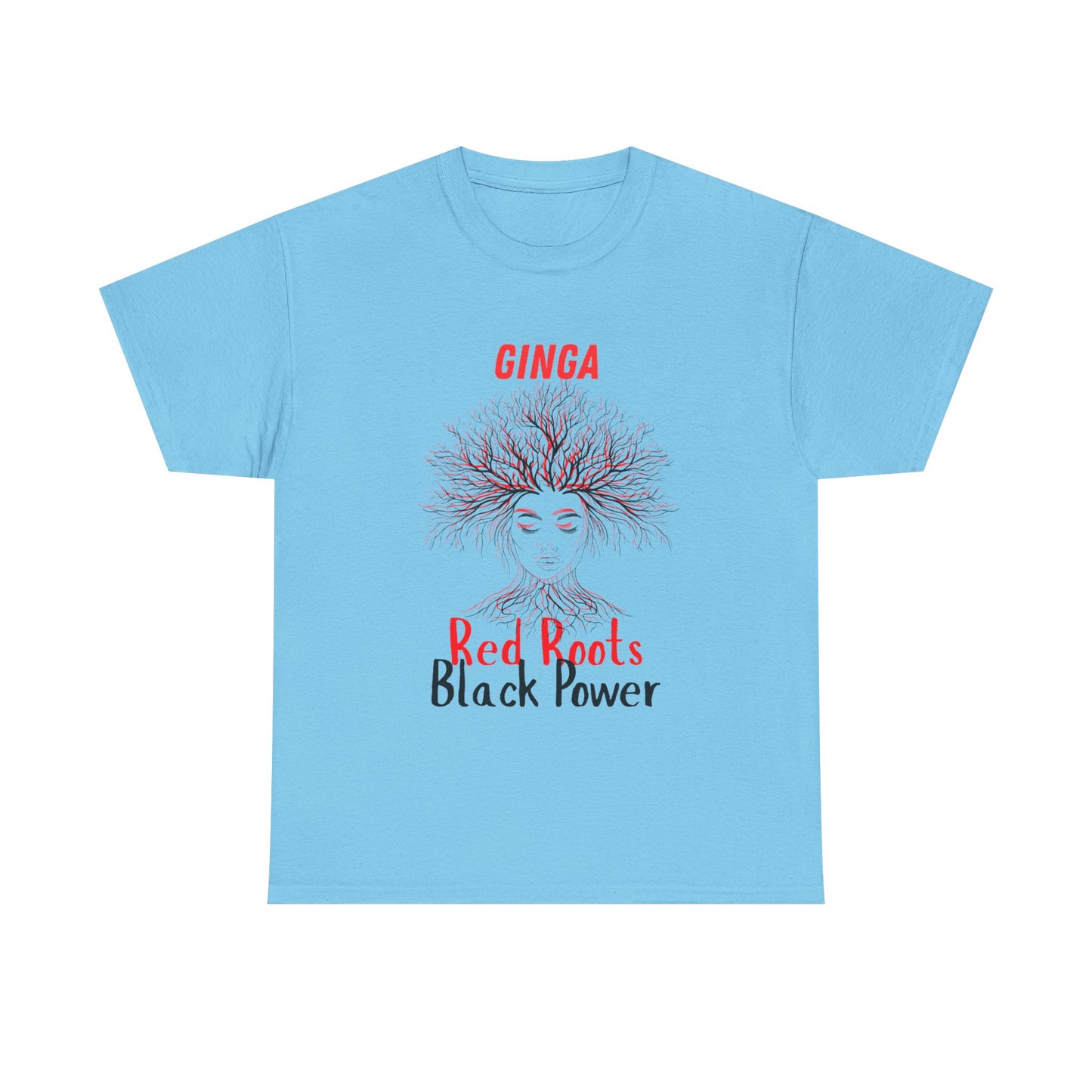 Empowering Art Tee: GINGA, Red Boots, Black Power, Unisex Cotton Shirt, Black History Month, Gifts for Activists, Statement Apparel