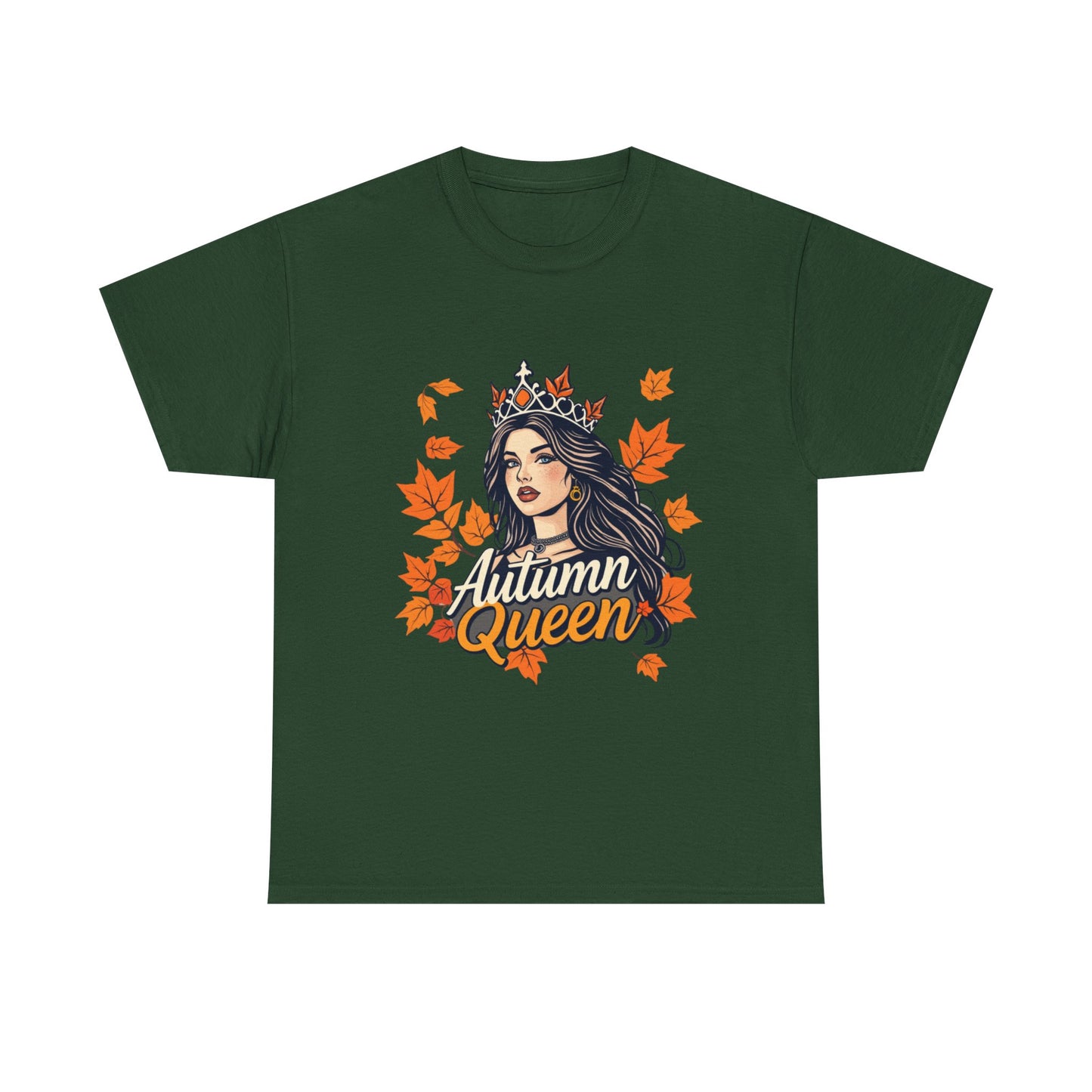 Autumn Queen Heavy Cotton Tee, Cozy Fall Shirt, Seasonal Fashion, Gift for Her, Fall Wardrobe Essential