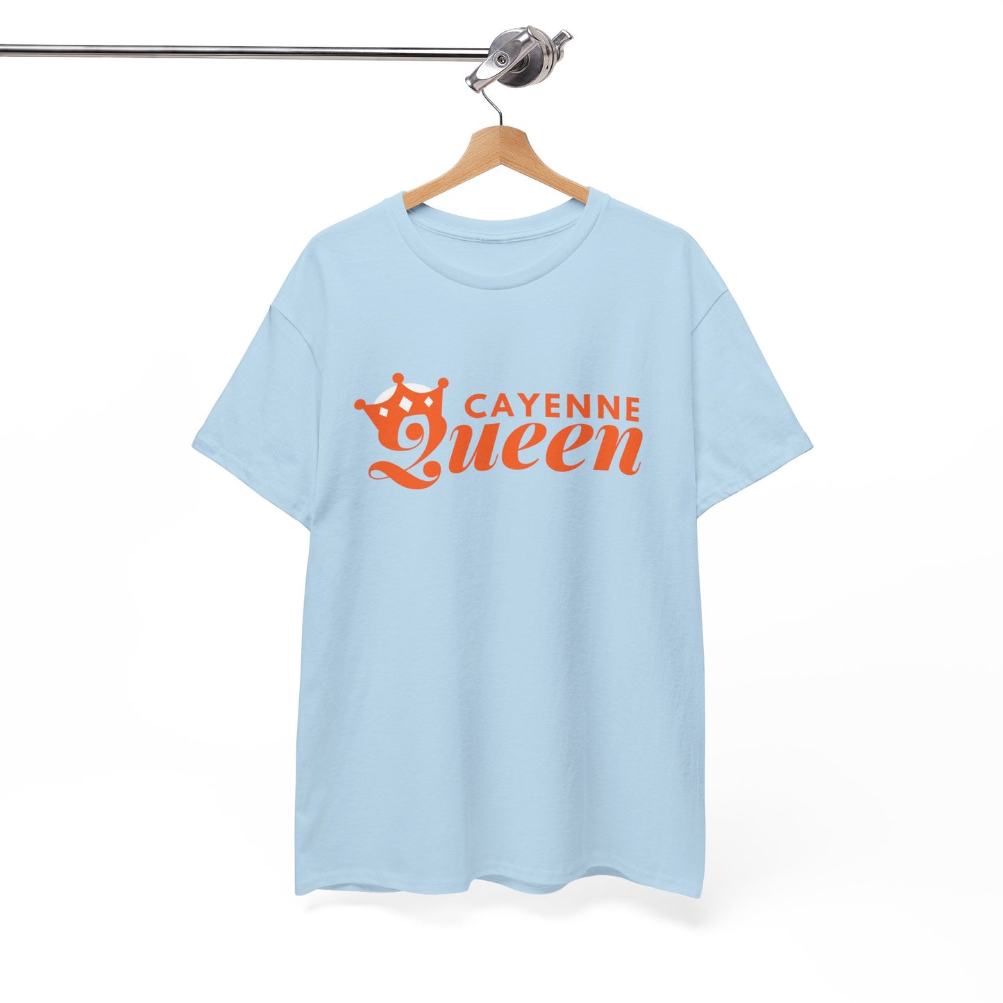 Cayenne Queen Unisex Heavy Cotton Tee, Casual Wear, Gift for Her, Birthday Shirt, Fun Quote Tee, Soft Cotton Top