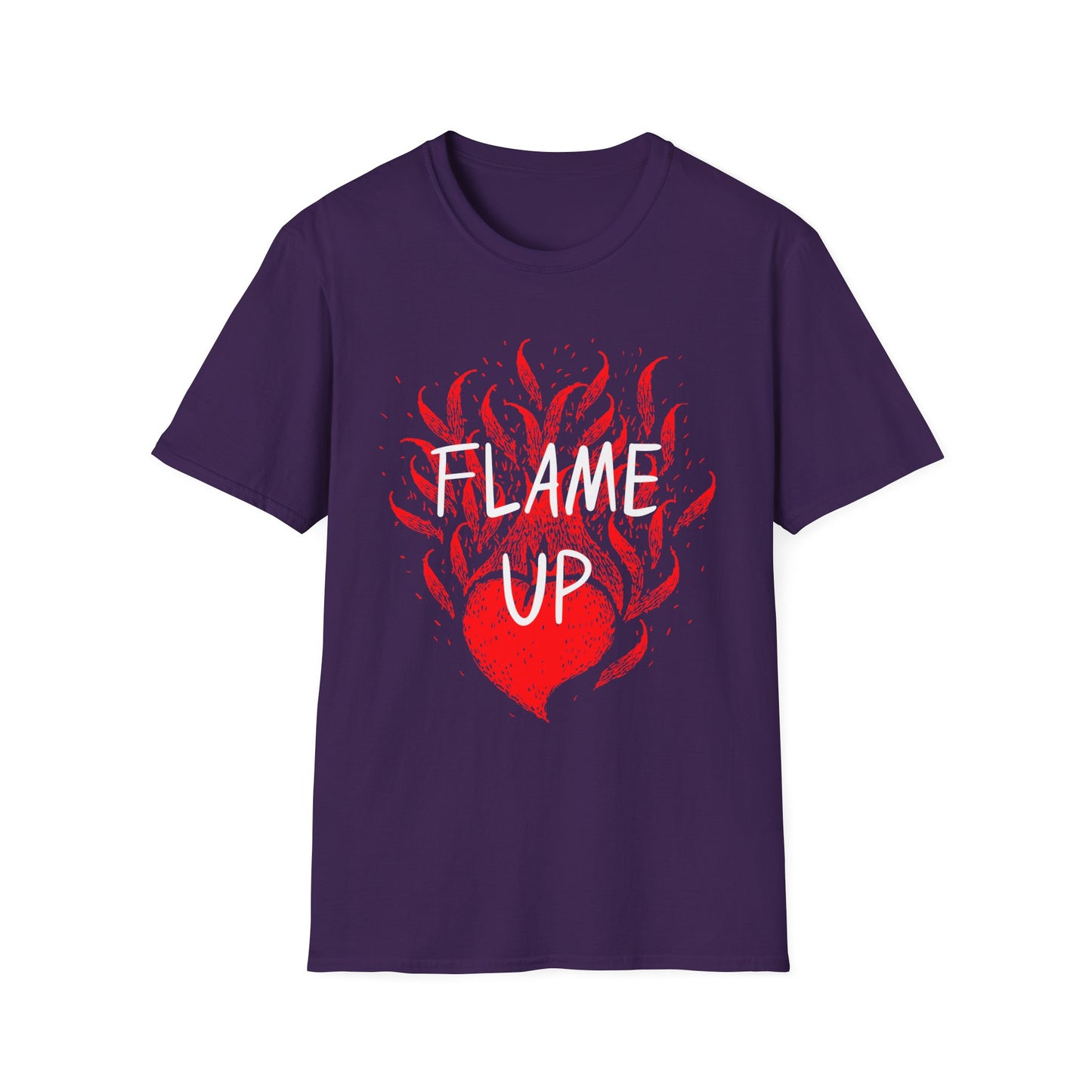 Fiery Motivation Unisex T-Shirt, Flame Up Graphic Tee, Gift for Fitness Lovers, Workout Apparel, Casual Wear