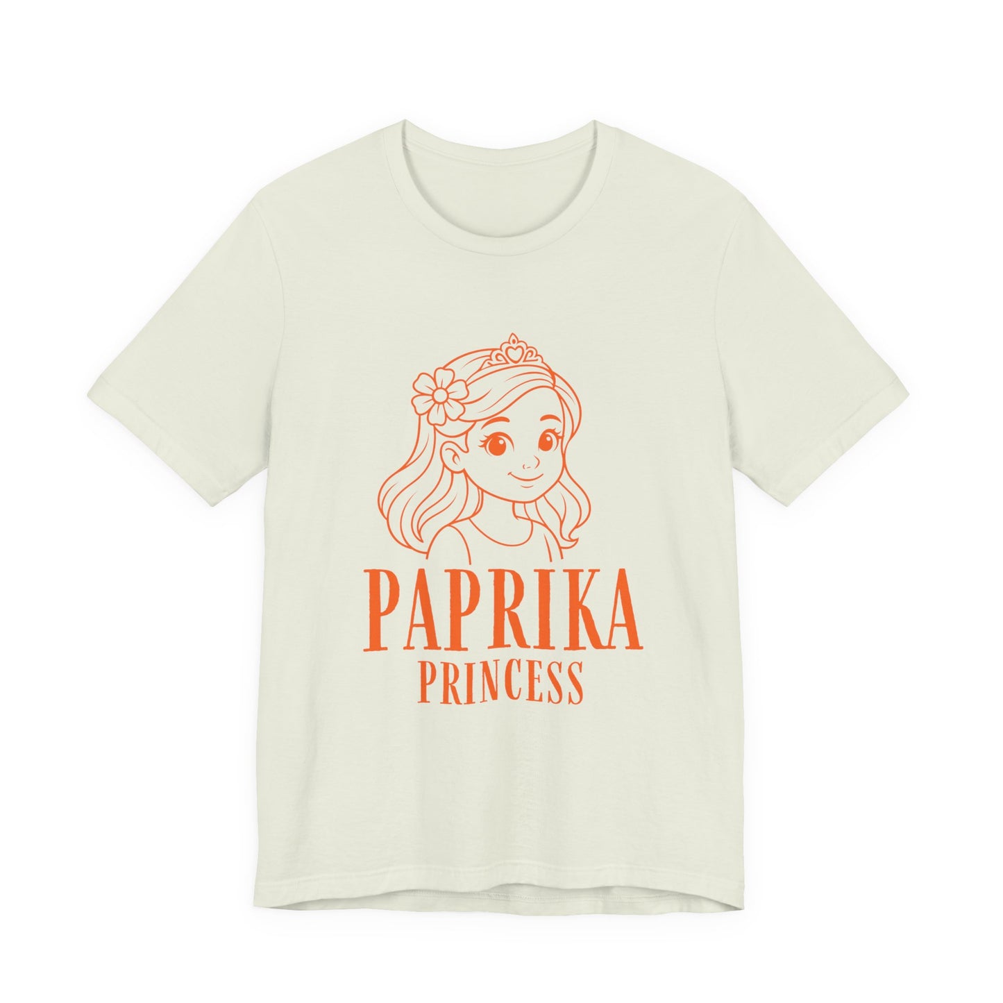Paprika Princess Unisex Tee - Cute Graphic T-Shirt for Girls, Fun Casual Wear, Birthday Gift, Princess Theme, Gift for Kids