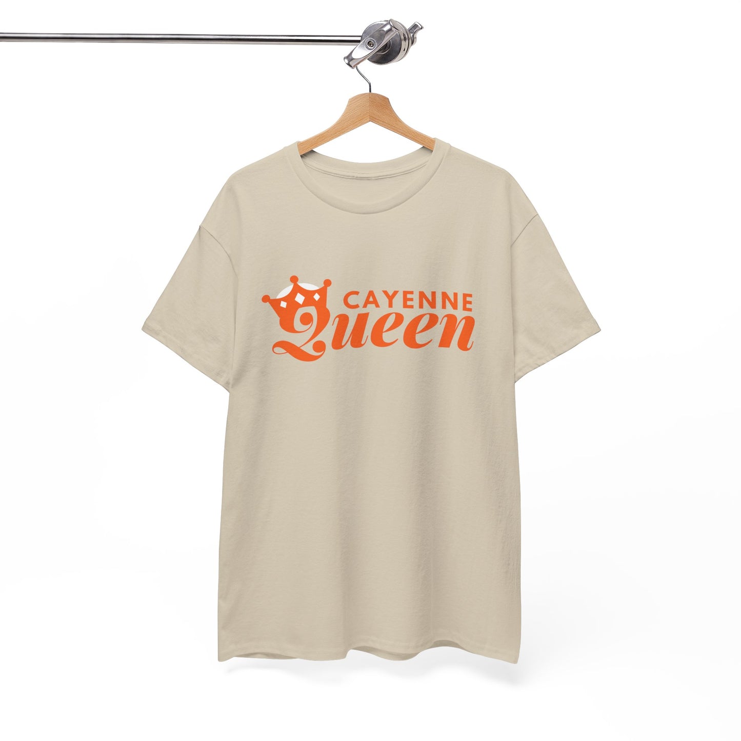 Cayenne Queen Unisex Heavy Cotton Tee, Casual Wear, Gift for Her, Birthday Shirt, Fun Quote Tee, Soft Cotton Top
