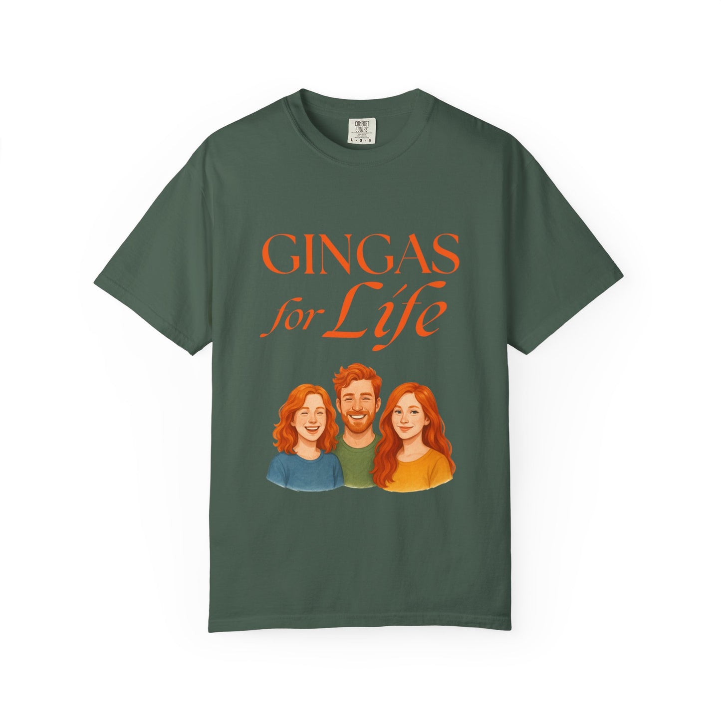 Gingas for Life T-Shirt, Fun T-Shirt for Redheads, Unisex Gift for Friends, Casual Wear, Celebration Tee