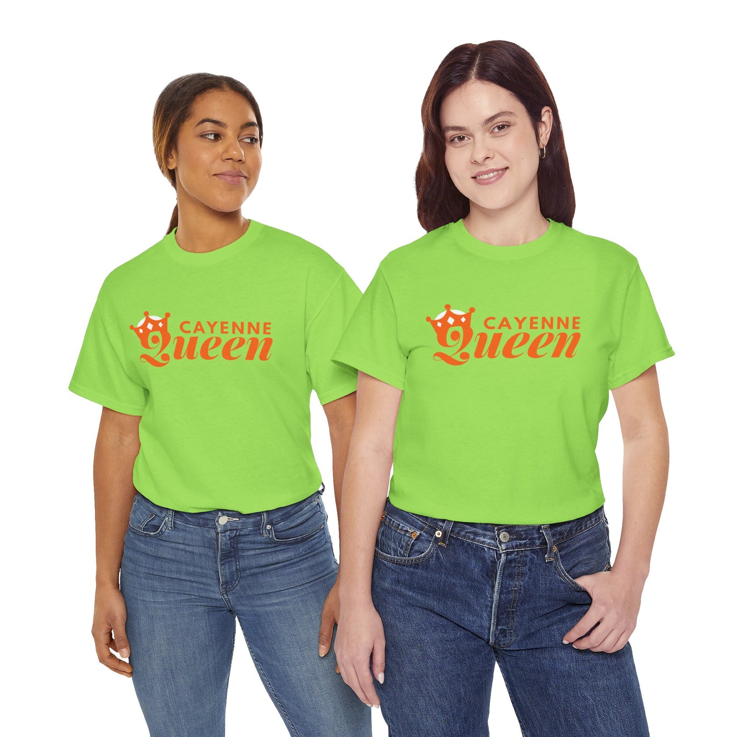 Cayenne Queen Unisex Heavy Cotton Tee, Casual Wear, Gift for Her, Birthday Shirt, Fun Quote Tee, Soft Cotton Top