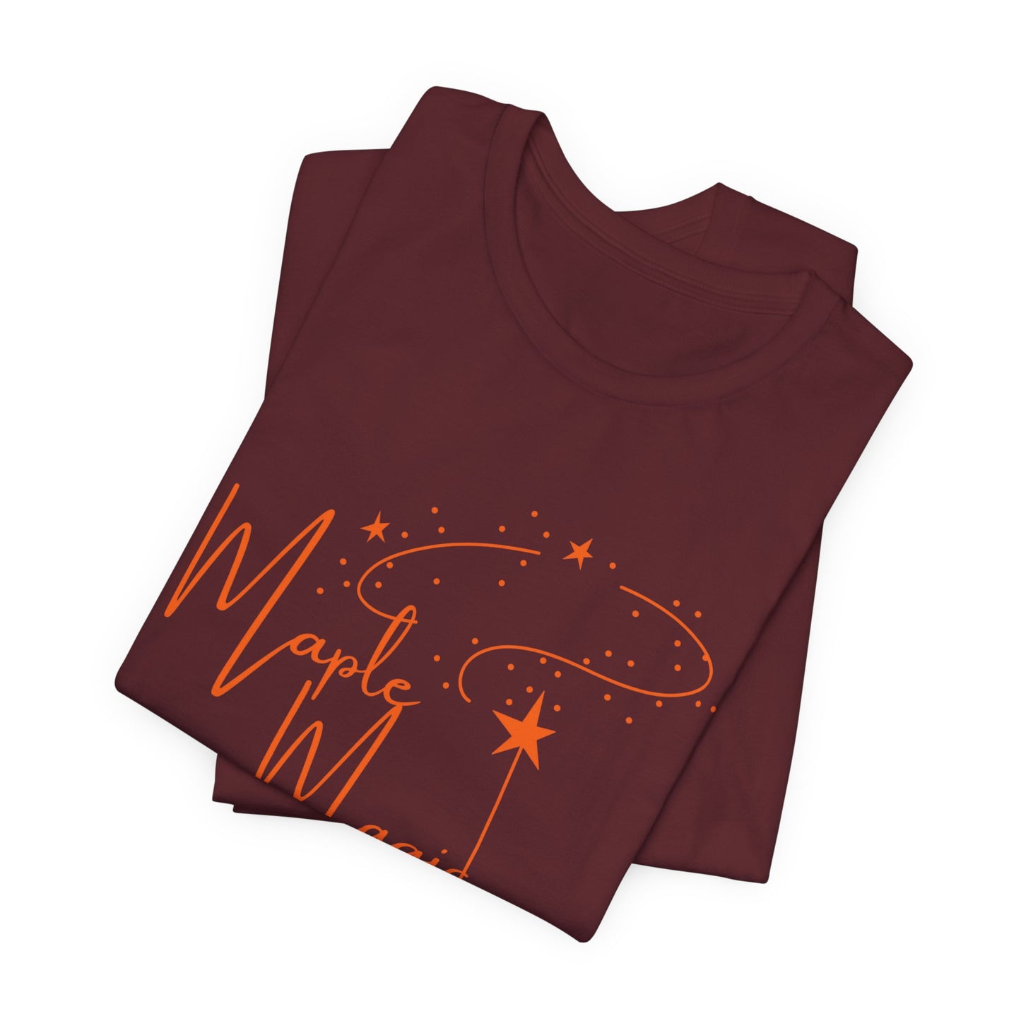 Maple Magic Unisex Tee, Cute Graphic Shirt, Fall Apparel, Seasonal Gift, Nature Lover T-Shirt, Cozy Vibes Fashion