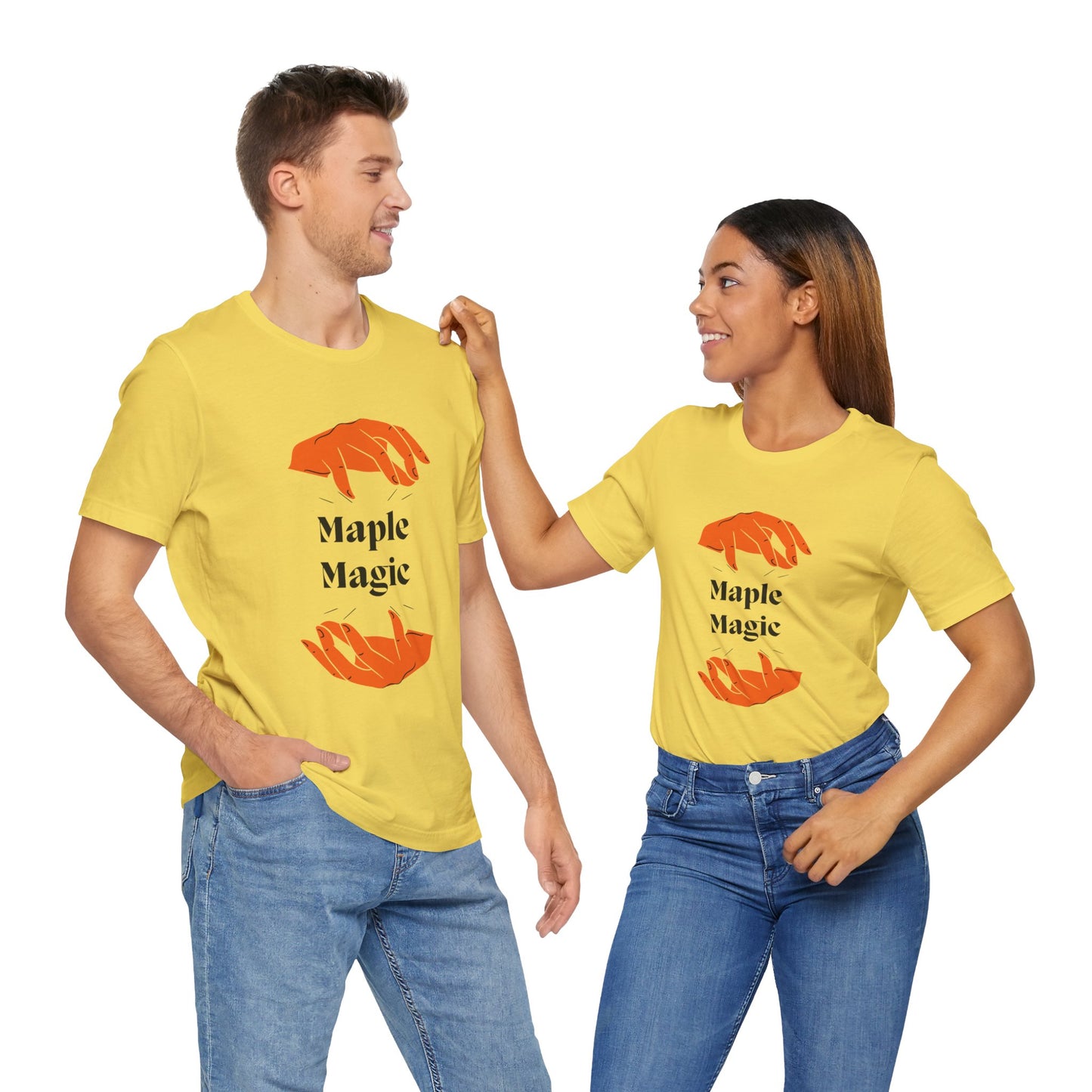 Maple Magic Unisex Tee - Cozy Casual Wear, Nature Lover Gift, Autumn Fashion, Eco-Friendly Style, Seasonal Celebration Top
