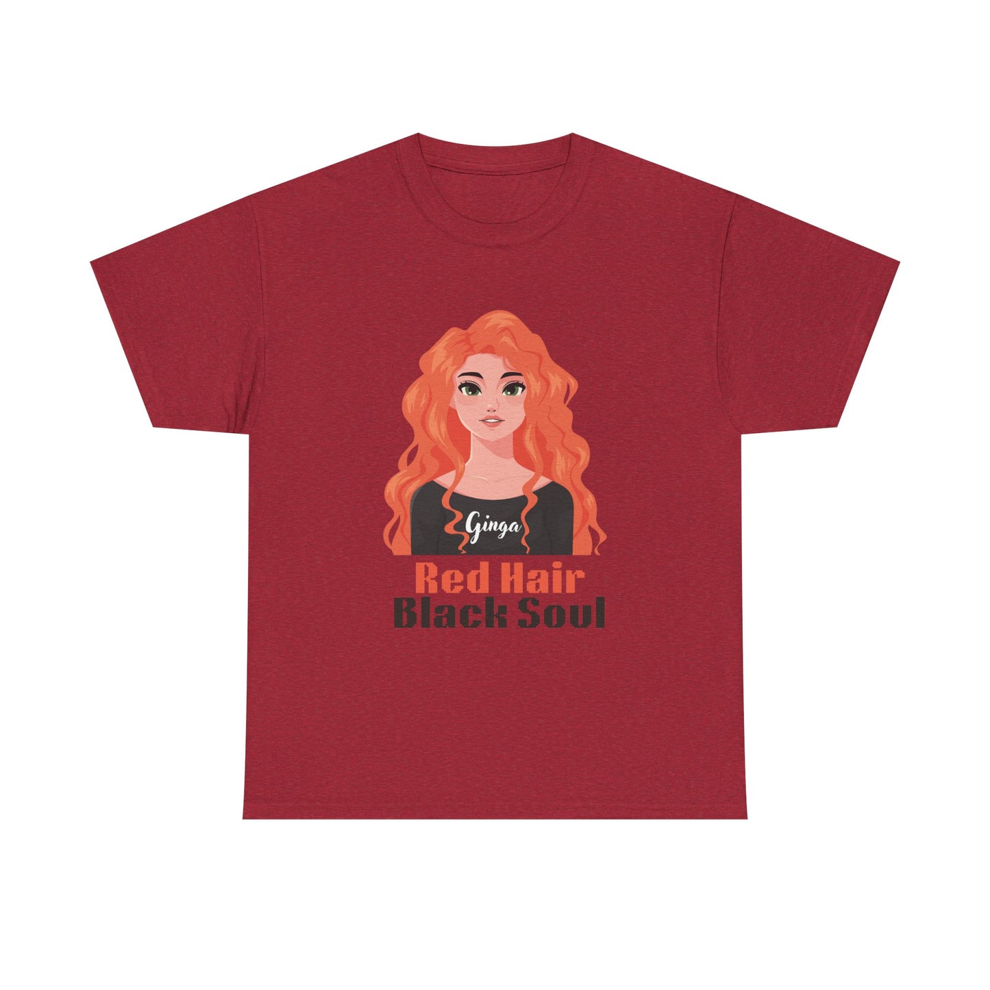 Red Hair, Black Soul Unisex Tee - Perfect Gift for Redheads, Unique Ginger Apparel, Casual Lifestyle, Fun Love Tee