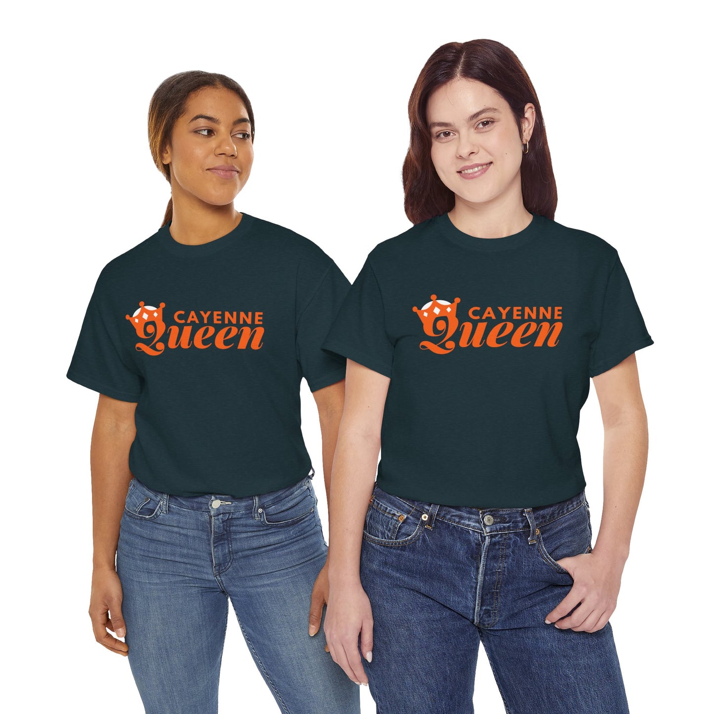 Cayenne Queen Unisex Heavy Cotton Tee, Casual Wear, Gift for Her, Birthday Shirt, Fun Quote Tee, Soft Cotton Top