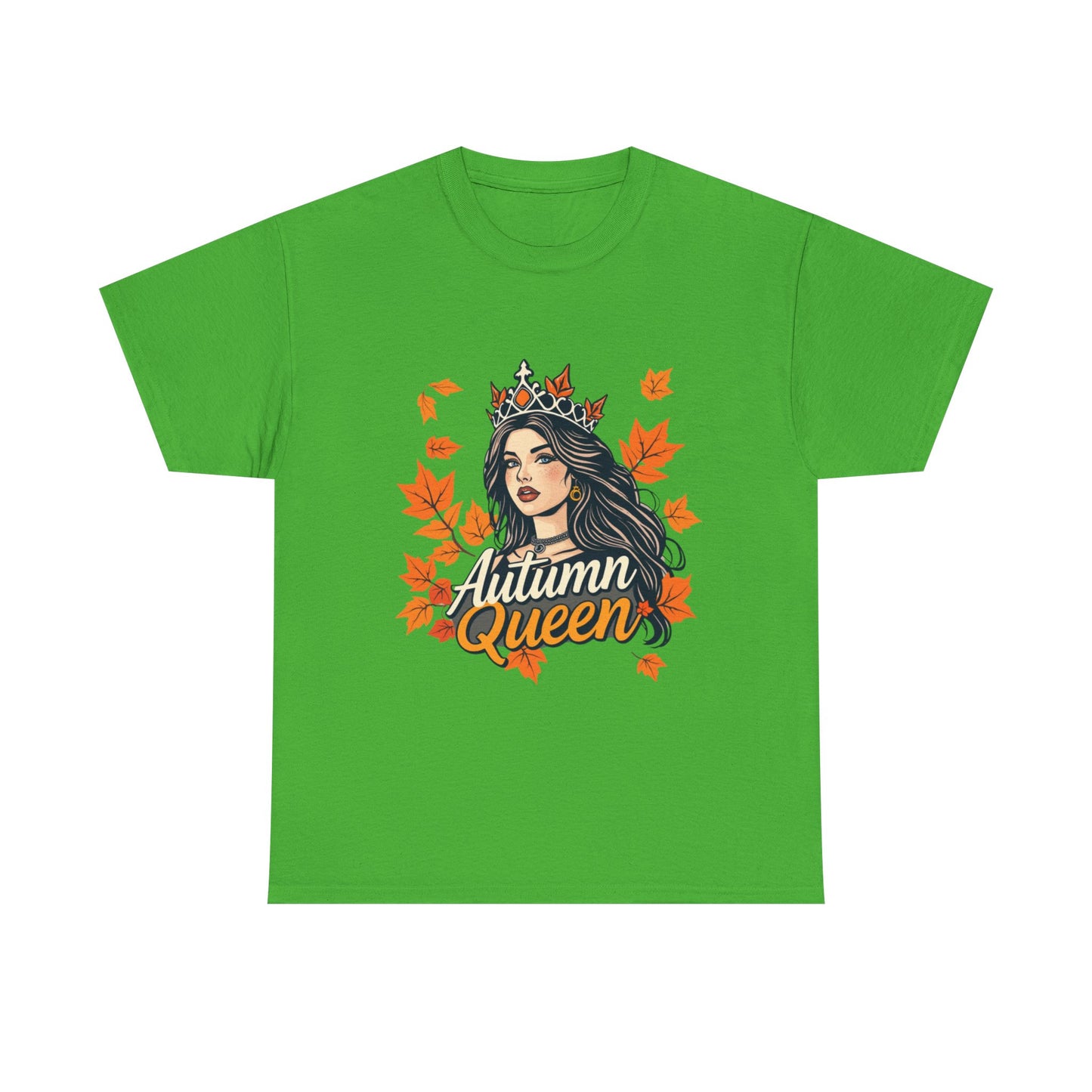 Autumn Queen Heavy Cotton Tee, Cozy Fall Shirt, Seasonal Fashion, Gift for Her, Fall Wardrobe Essential