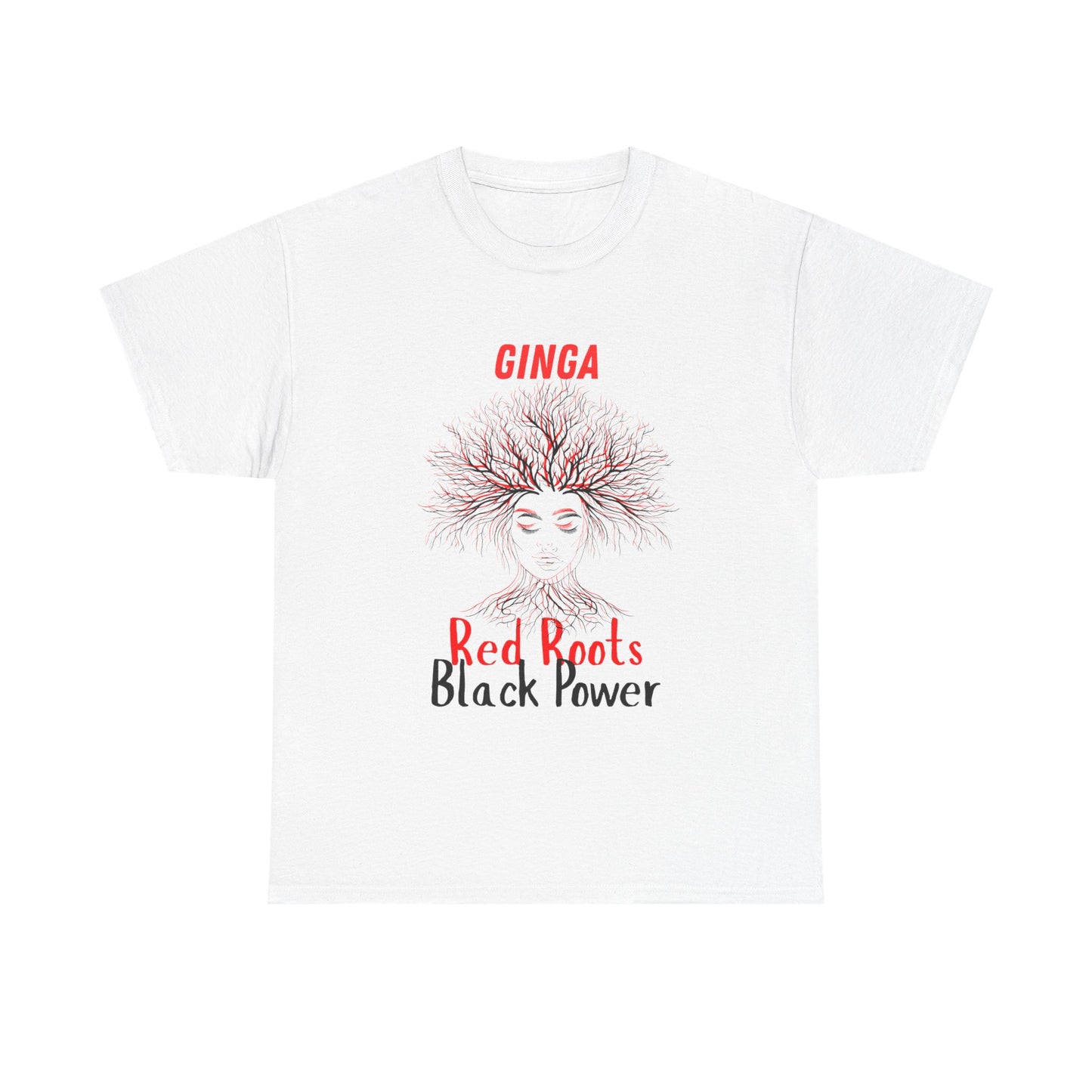 Empowering Art Tee: GINGA, Red Boots, Black Power, Unisex Cotton Shirt, Black History Month, Gifts for Activists, Statement Apparel