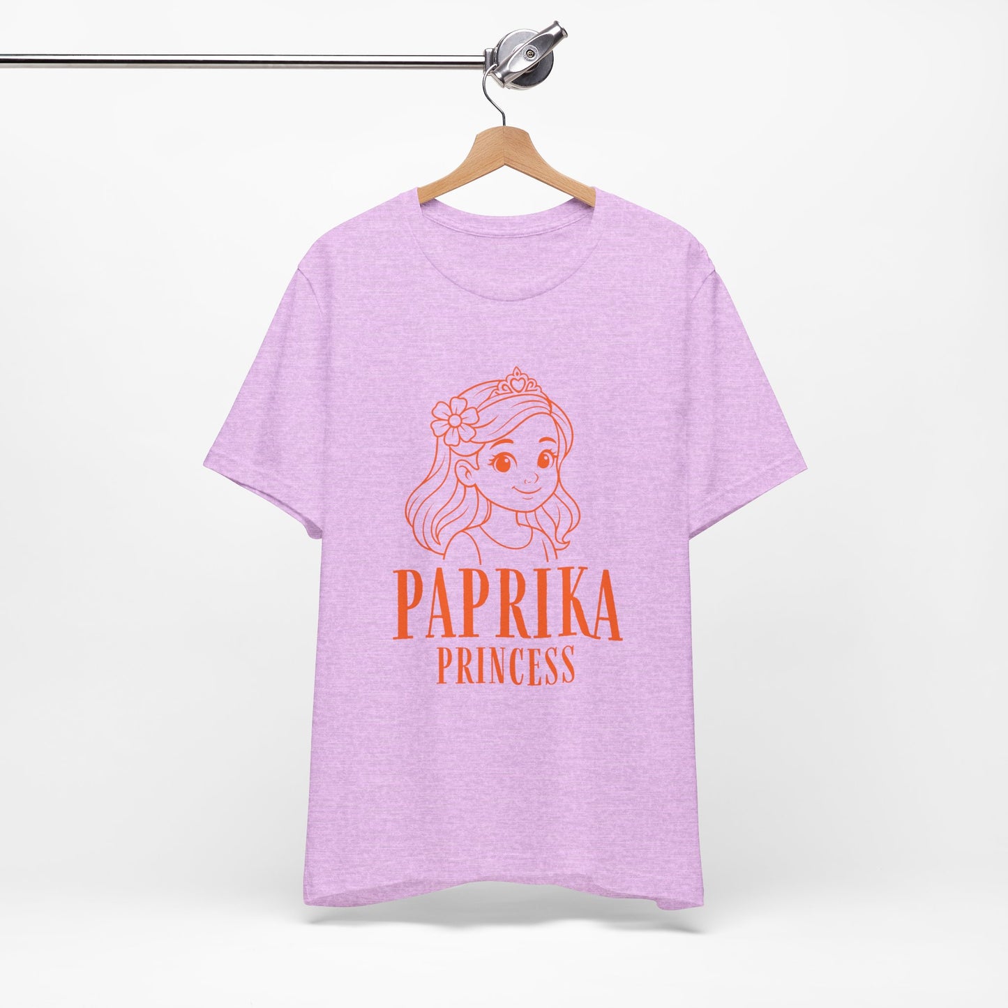 Paprika Princess Unisex Tee - Cute Graphic T-Shirt for Girls, Fun Casual Wear, Birthday Gift, Princess Theme, Gift for Kids