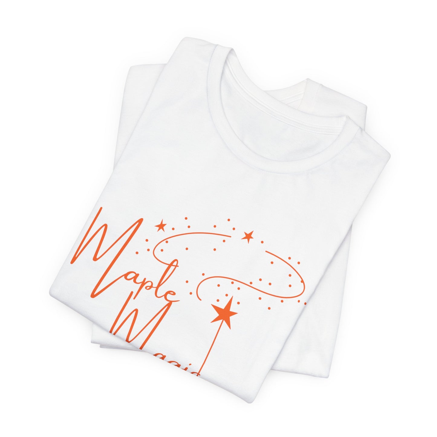 Maple Magic Unisex Tee, Cute Graphic Shirt, Fall Apparel, Seasonal Gift, Nature Lover T-Shirt, Cozy Vibes Fashion