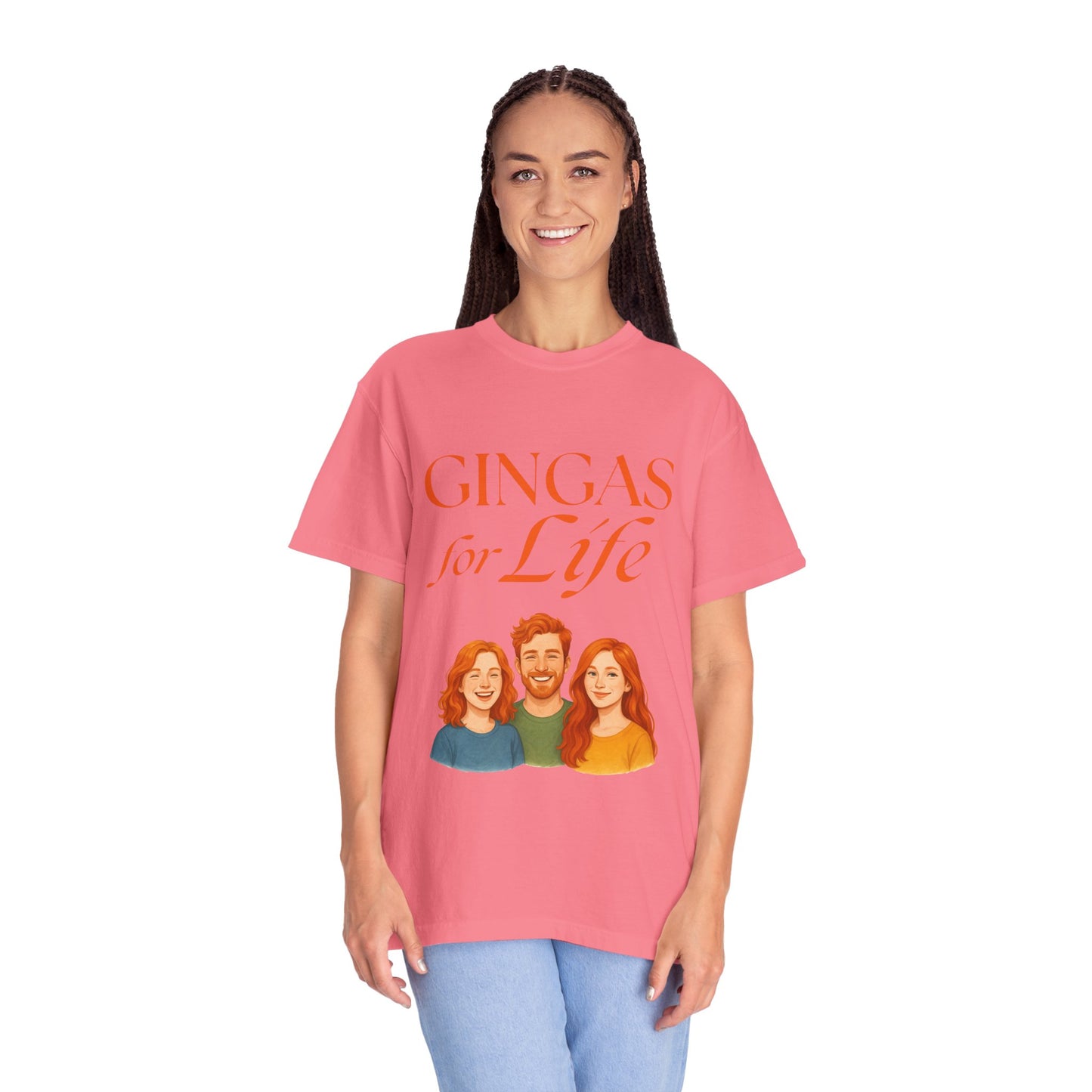 Gingas for Life T-Shirt, Fun T-Shirt for Redheads, Unisex Gift for Friends, Casual Wear, Celebration Tee