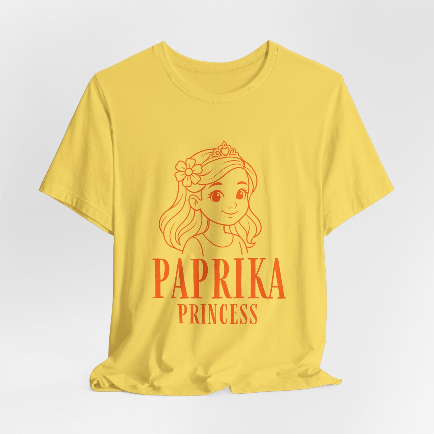 Paprika Princess Unisex Tee - Cute Graphic T-Shirt for Girls, Fun Casual Wear, Birthday Gift, Princess Theme, Gift for Kids