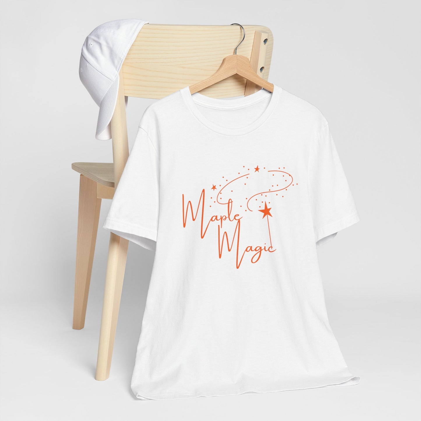 Maple Magic Unisex Tee, Cute Graphic Shirt, Fall Apparel, Seasonal Gift, Nature Lover T-Shirt, Cozy Vibes Fashion