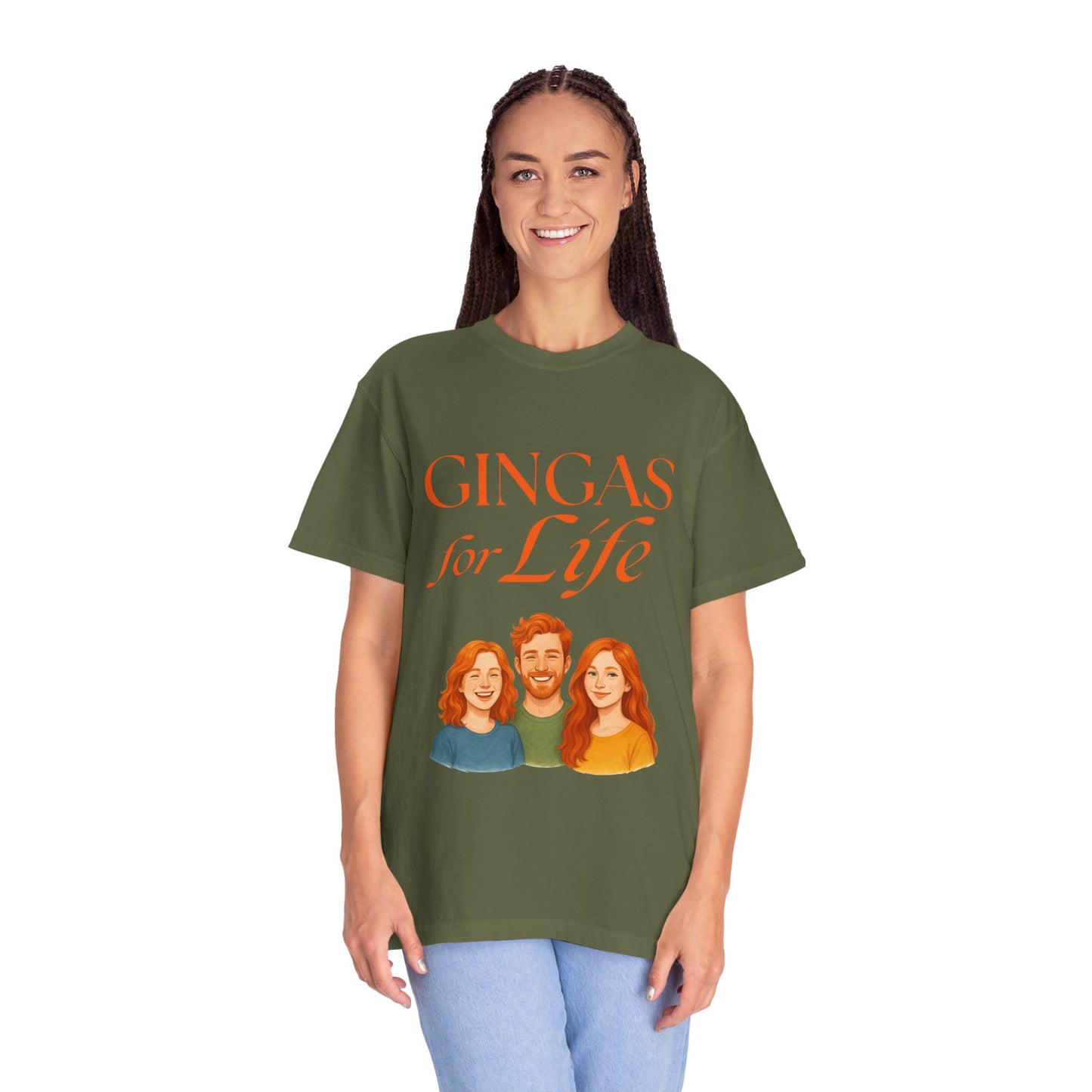 Gingas for Life T-Shirt, Fun T-Shirt for Redheads, Unisex Gift for Friends, Casual Wear, Celebration Tee