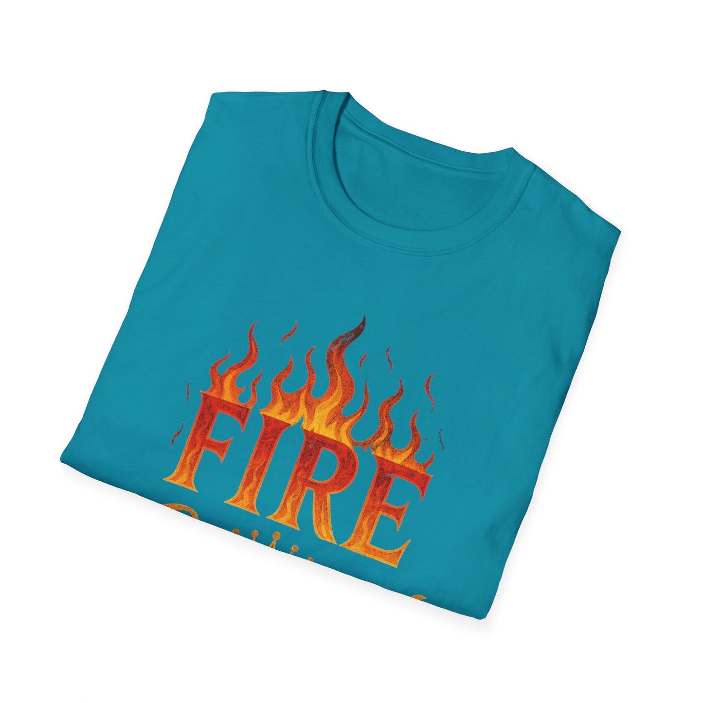 Fire Crowned Unisex Softstyle T-Shirt | Summer Vibes Tee, Gift for Him/Her, Festival Shirt, Casual Wear, Birthday Apparel