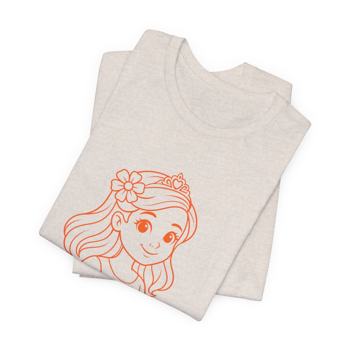 Paprika Princess Unisex Tee - Cute Graphic T-Shirt for Girls, Fun Casual Wear, Birthday Gift, Princess Theme, Gift for Kids
