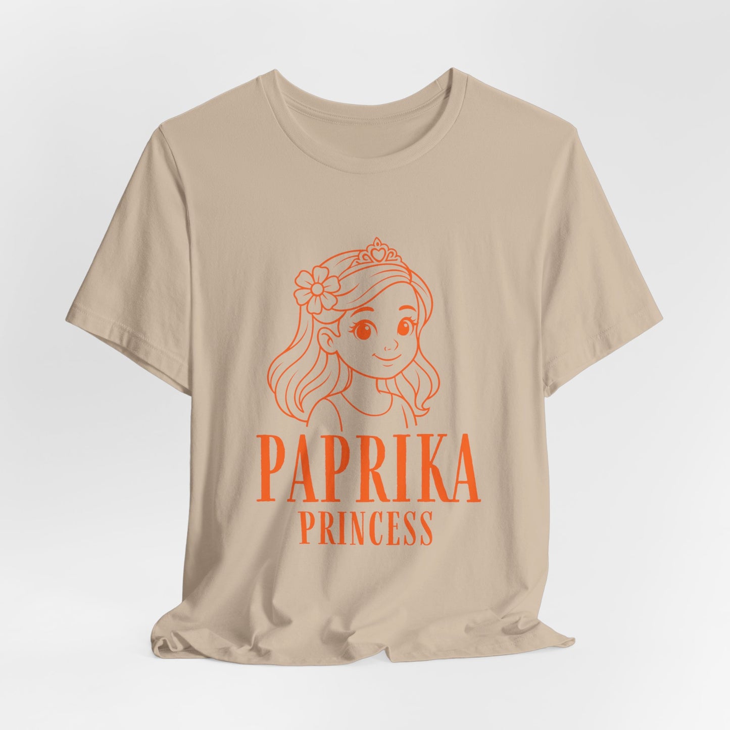 Paprika Princess Unisex Tee - Cute Graphic T-Shirt for Girls, Fun Casual Wear, Birthday Gift, Princess Theme, Gift for Kids