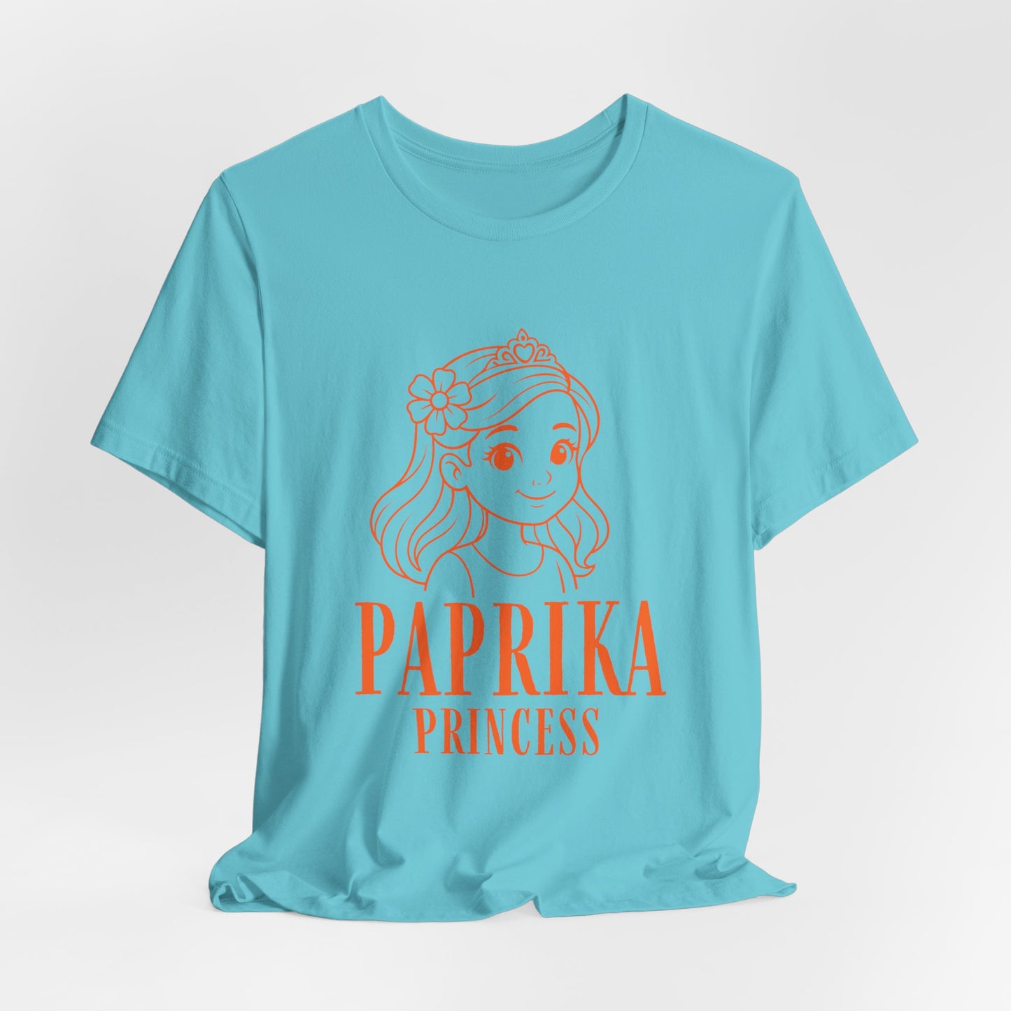 Paprika Princess Unisex Tee - Cute Graphic T-Shirt for Girls, Fun Casual Wear, Birthday Gift, Princess Theme, Gift for Kids