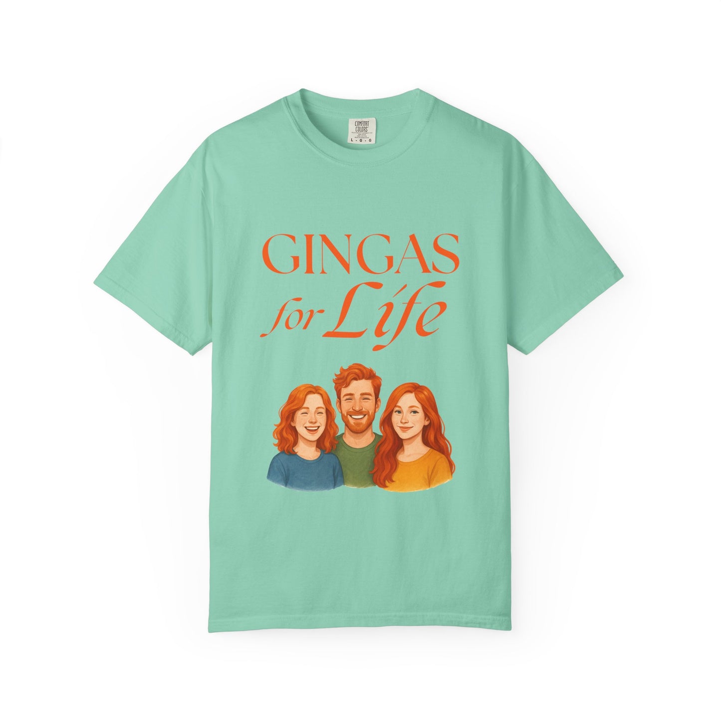 Gingas for Life T-Shirt, Fun T-Shirt for Redheads, Unisex Gift for Friends, Casual Wear, Celebration Tee