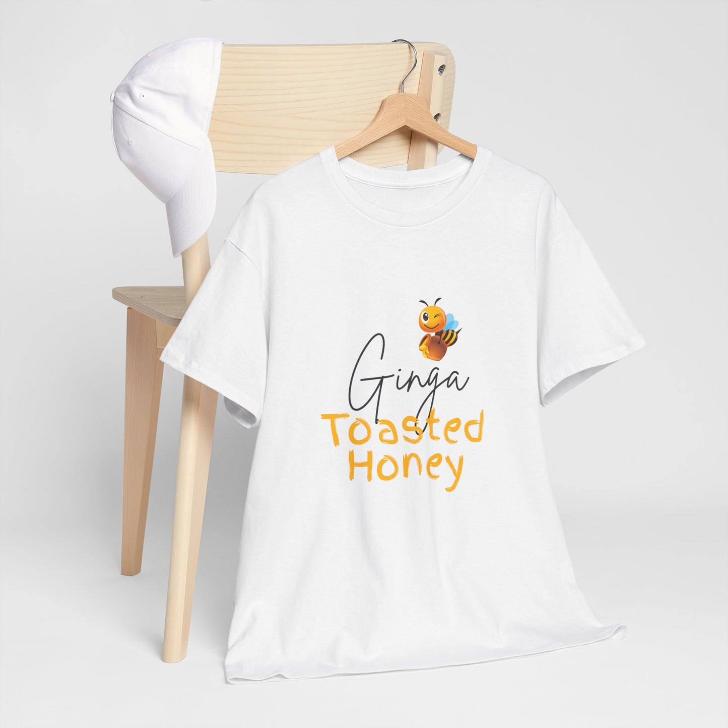 Bee-Themed Unisex Heavy Cotton Tee - Perfect Gift for Honey Lovers, Casual Wear, Eco-Friendly, Birthday, Honey Appreciation