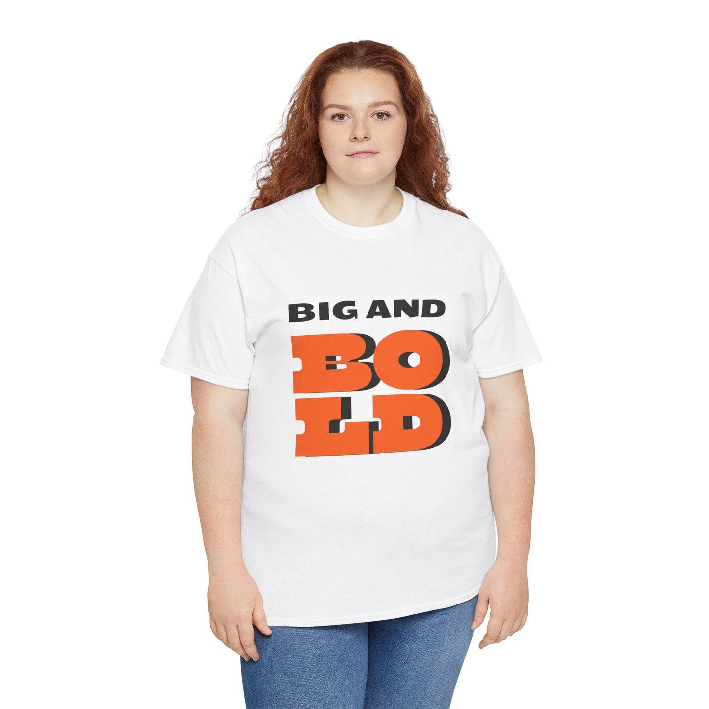 Big and Bold Unisex Heavy Cotton Tee, Casual Wear, Street Style, Gift for Him/Her, Everyday Comfort, Graphic Tee