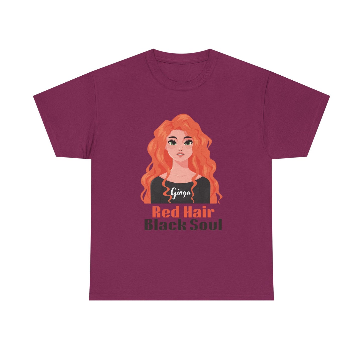 Red Hair, Black Soul Unisex Tee - Perfect Gift for Redheads, Unique Ginger Apparel, Casual Lifestyle, Fun Love Tee