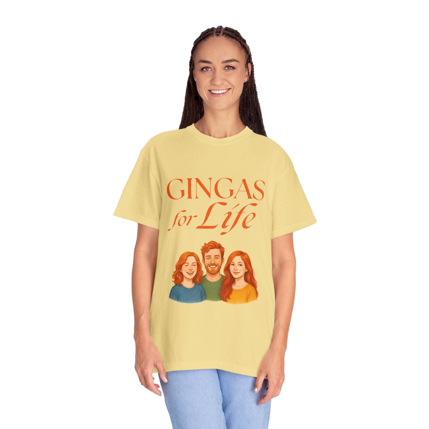 Gingas for Life T-Shirt, Fun T-Shirt for Redheads, Unisex Gift for Friends, Casual Wear, Celebration Tee