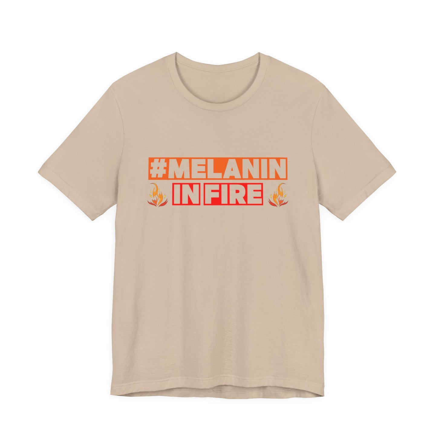 #MELANIN IN FIRE Unisex Jersey Tee, Summer Fashion, Afrocentric Shirt, Gift for Her, All-Occasion Top, Urban Lifestyle Wear