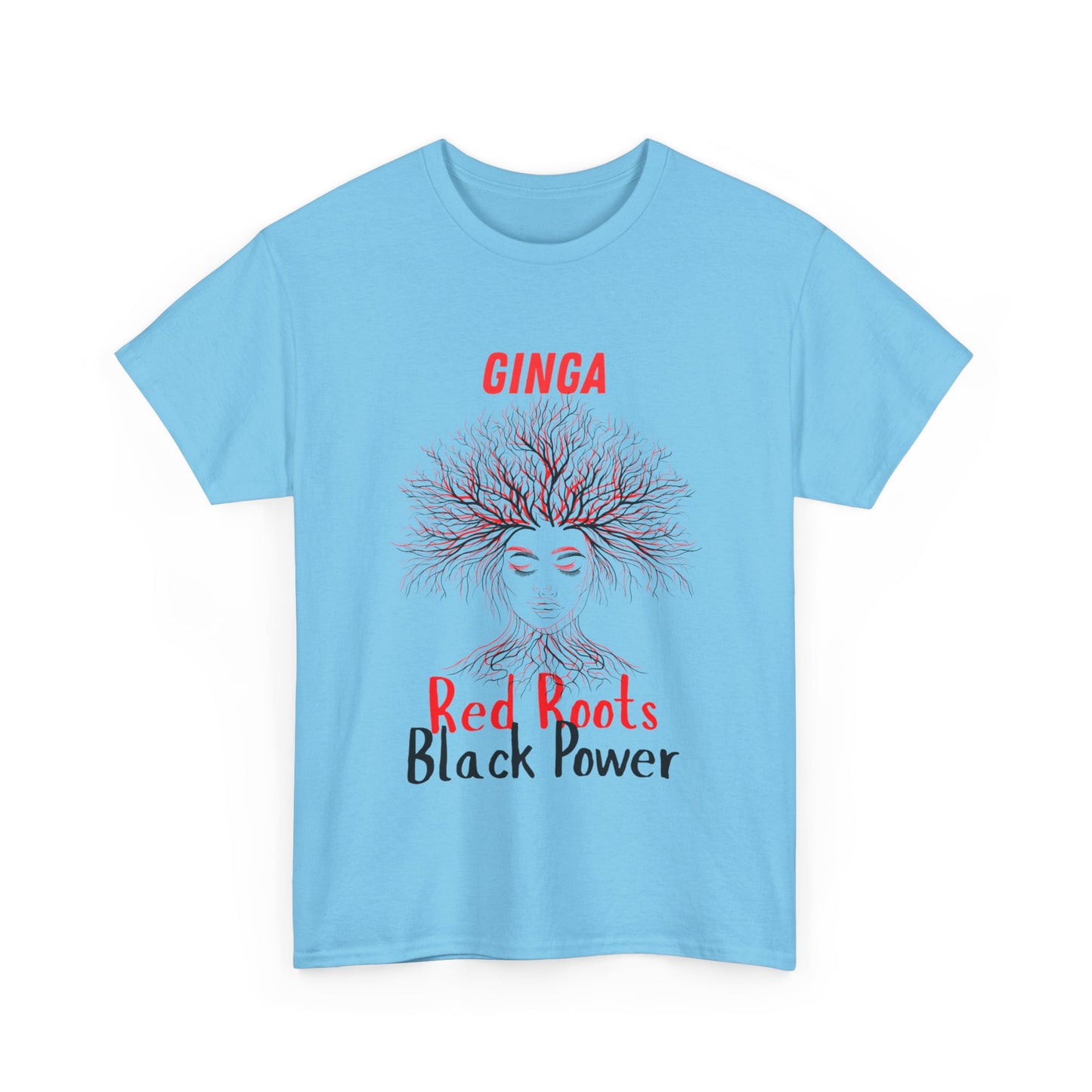 Empowering Art Tee: GINGA, Red Boots, Black Power, Unisex Cotton Shirt, Black History Month, Gifts for Activists, Statement Apparel