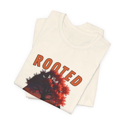 Rooted Flame Unisex Tee - Nature-Inspired Graphic Shirt, Casual Wear, Gift for Nature Lovers, Eco-Friendly Fashion, Fall Vibes