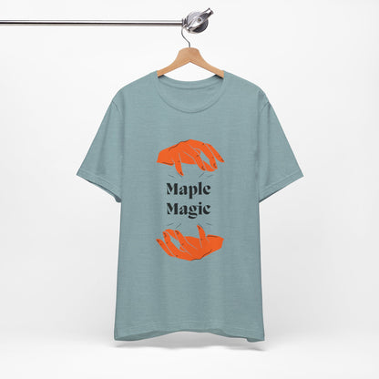 Maple Magic Unisex Tee - Cozy Casual Wear, Nature Lover Gift, Autumn Fashion, Eco-Friendly Style, Seasonal Celebration Top