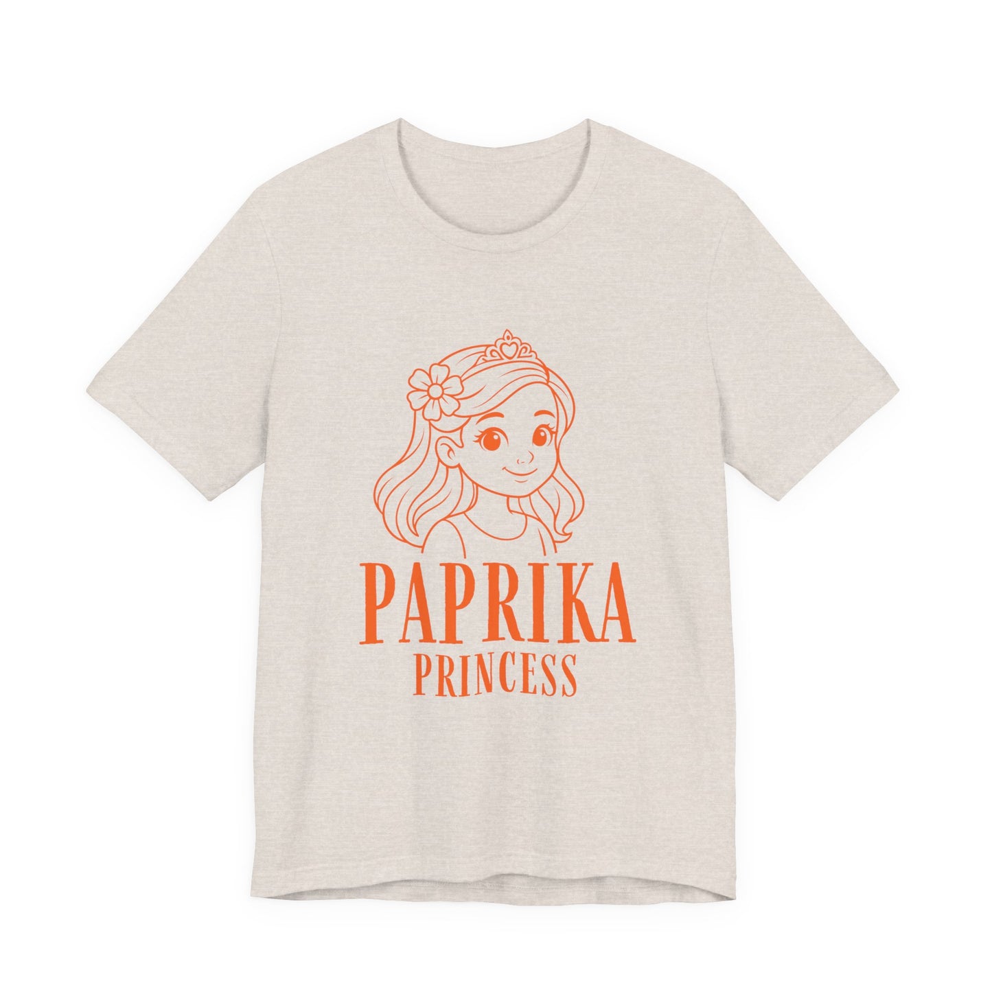 Paprika Princess Unisex Tee - Cute Graphic T-Shirt for Girls, Fun Casual Wear, Birthday Gift, Princess Theme, Gift for Kids