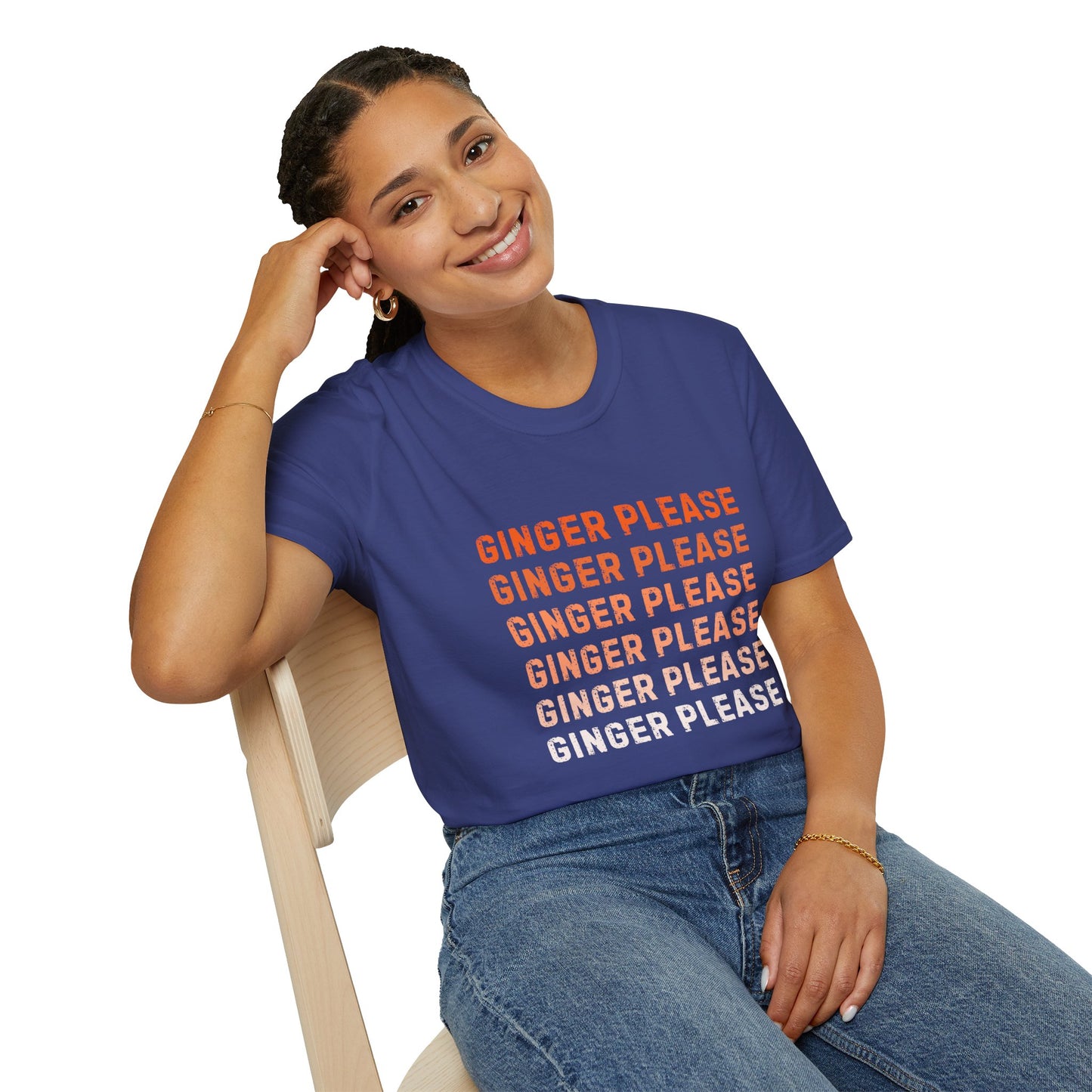 Ginger Please Unisex Softstyle T-Shirt, Funny Graphic Tee, Gift for Ginger Lovers, Casual Wear, Summer Fashion, Statement Shirt