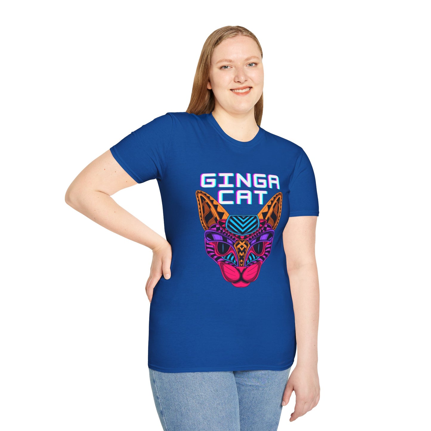 Vibrant Ginga Cat T-Shirt | Unisex Tee, Cat Lover Gift, Colorful Graphic Tee, Fun Fashion, Unique Casual Wear