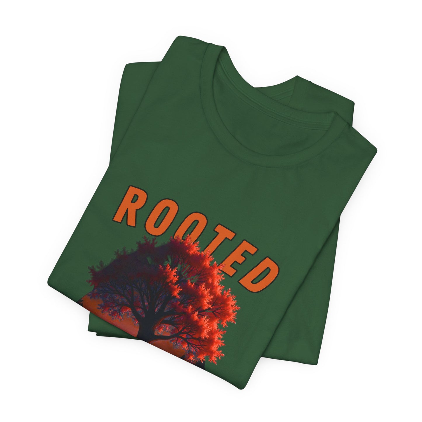 Rooted Flame Unisex Tee - Nature-Inspired Graphic Shirt, Casual Wear, Gift for Nature Lovers, Eco-Friendly Fashion, Fall Vibes