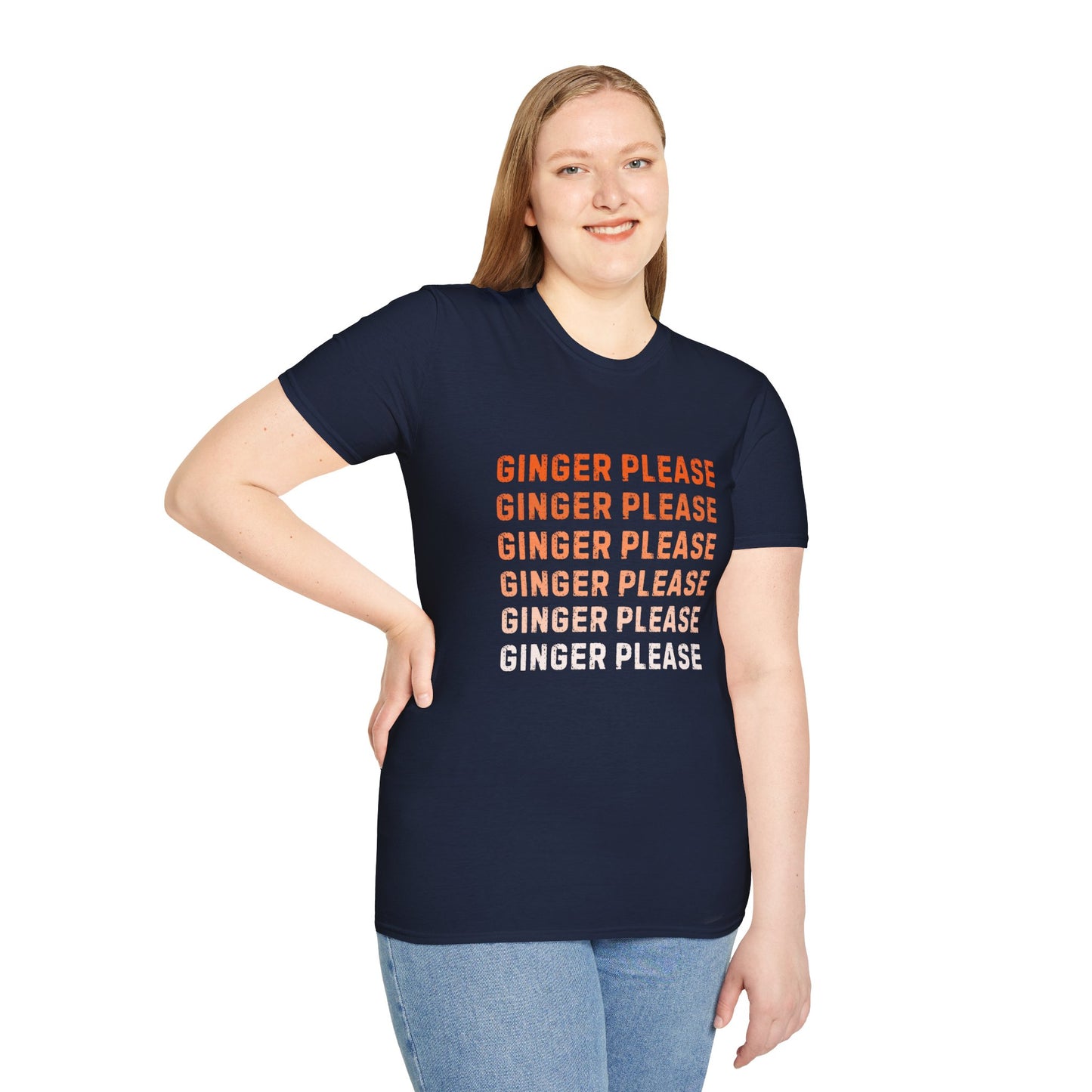 Ginger Please Unisex Softstyle T-Shirt, Funny Graphic Tee, Gift for Ginger Lovers, Casual Wear, Summer Fashion, Statement Shirt